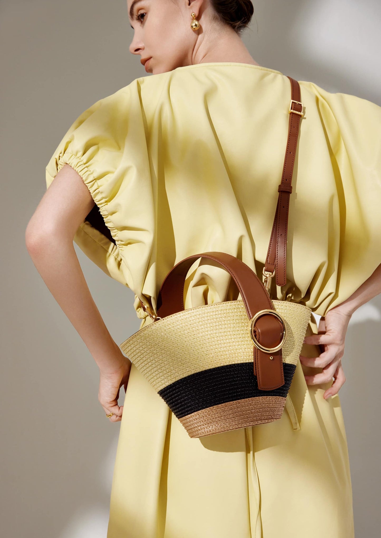 Enchanted Raffia Fan Bag