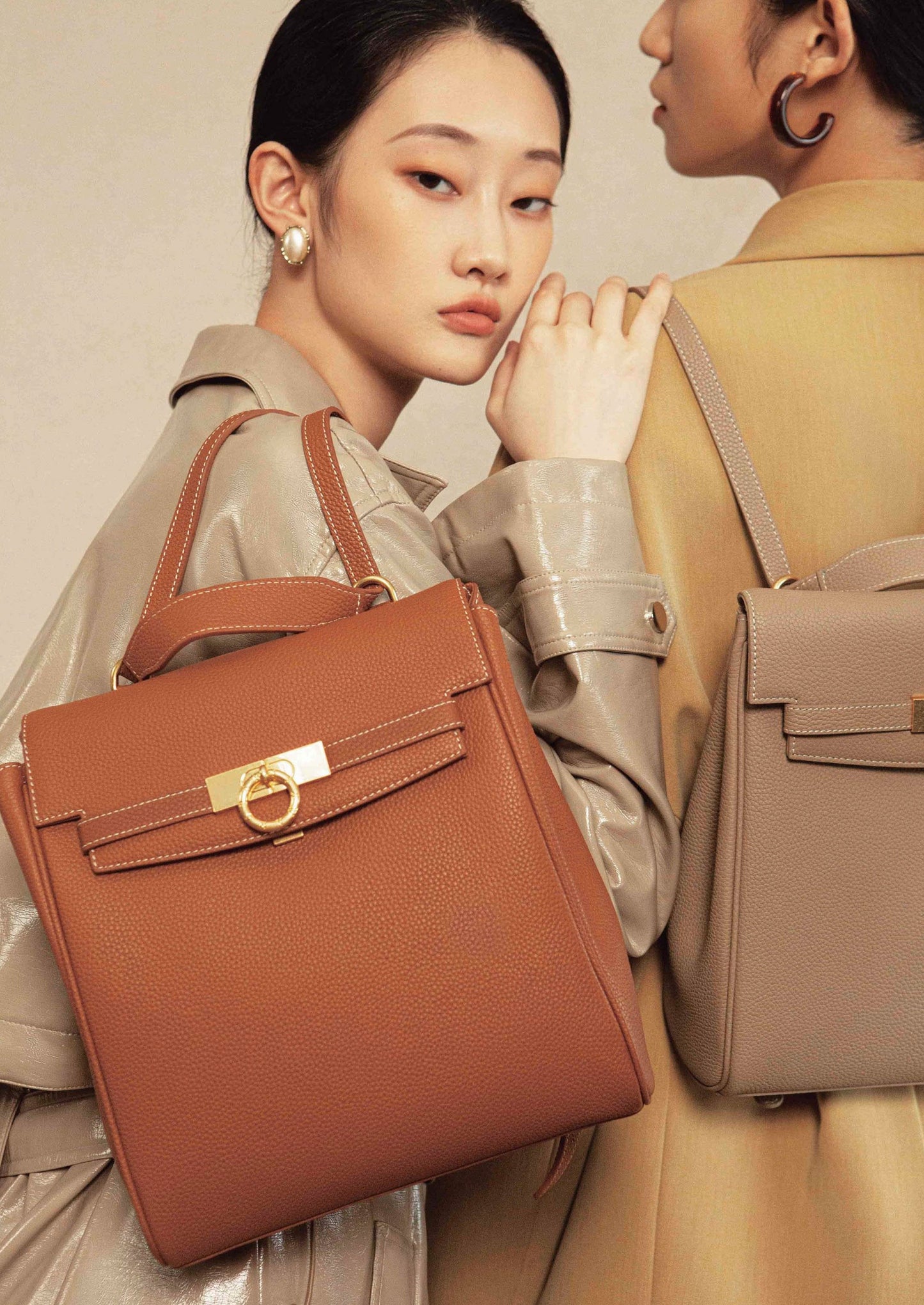 Unlocked Backpack in Brown | Parisa Wang | Featured