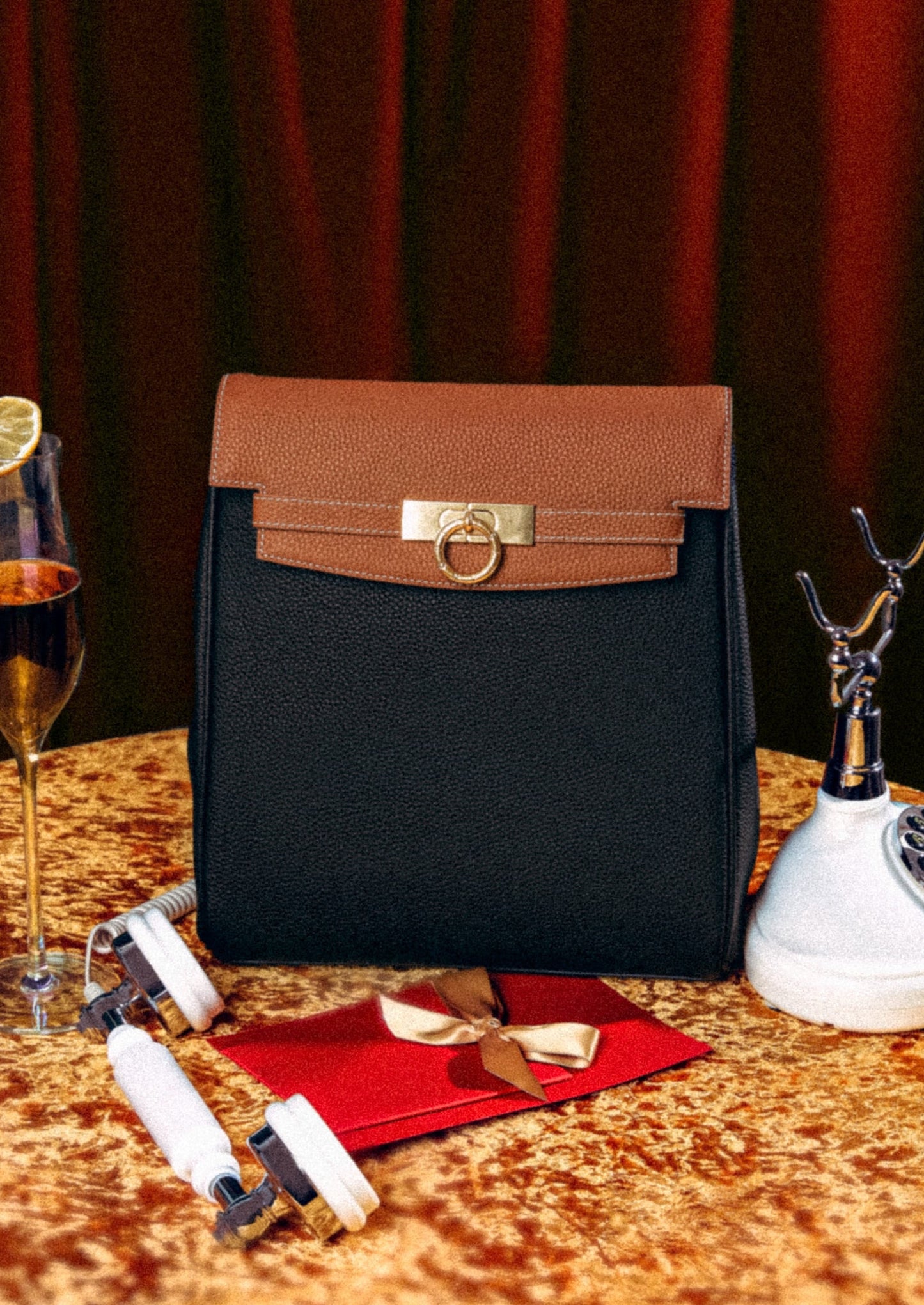 Unlocked Backpack in Brown Black | Parisa Wang | Featured