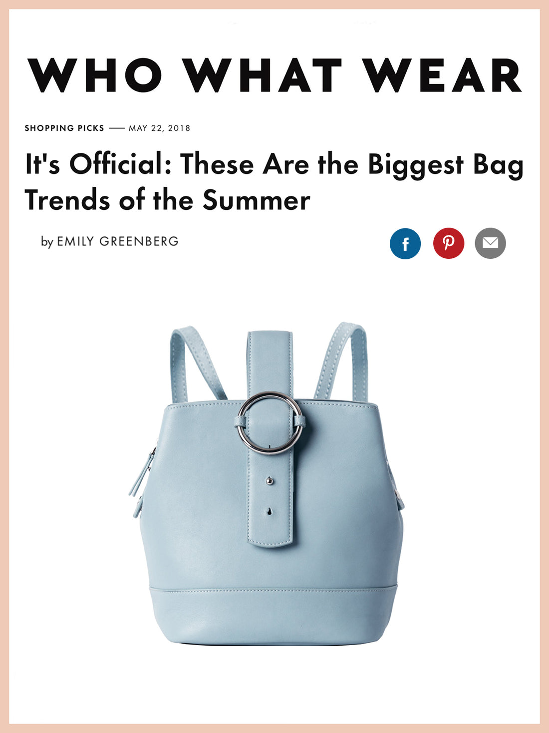 WHO WHAT WEAR, It's Official: These Are the Biggest Bag Trends of the Summer