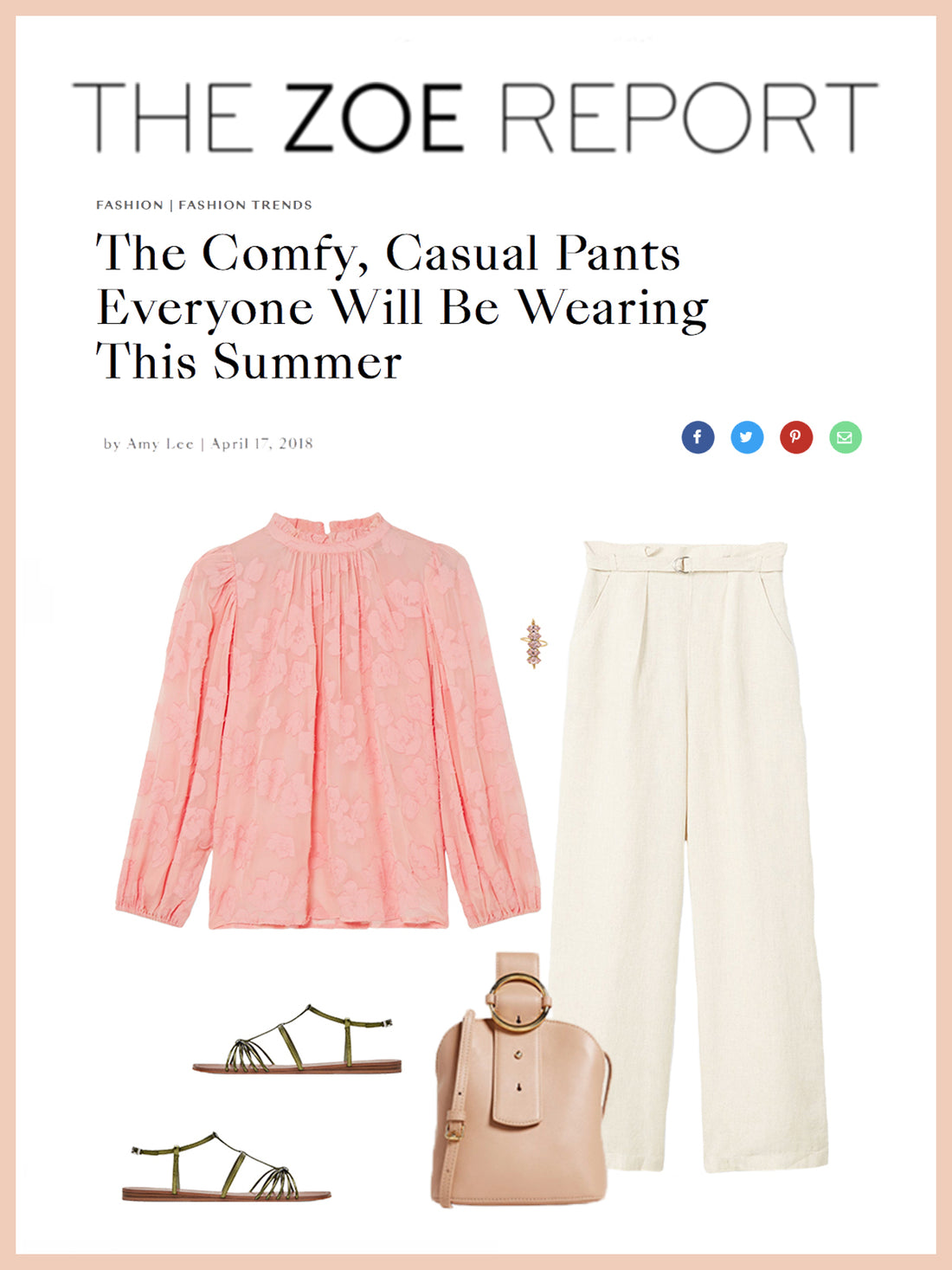 THE ZOE REPORT, The Comfy Casual Pants Everyone Will Be Wearing This Summer