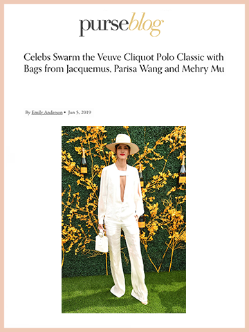 PURSEBLOG, Celebs Swarm the Veuve Cliquot Polo Classic with Bags from Jacquemus, Parisa Wang and Mehry Mu