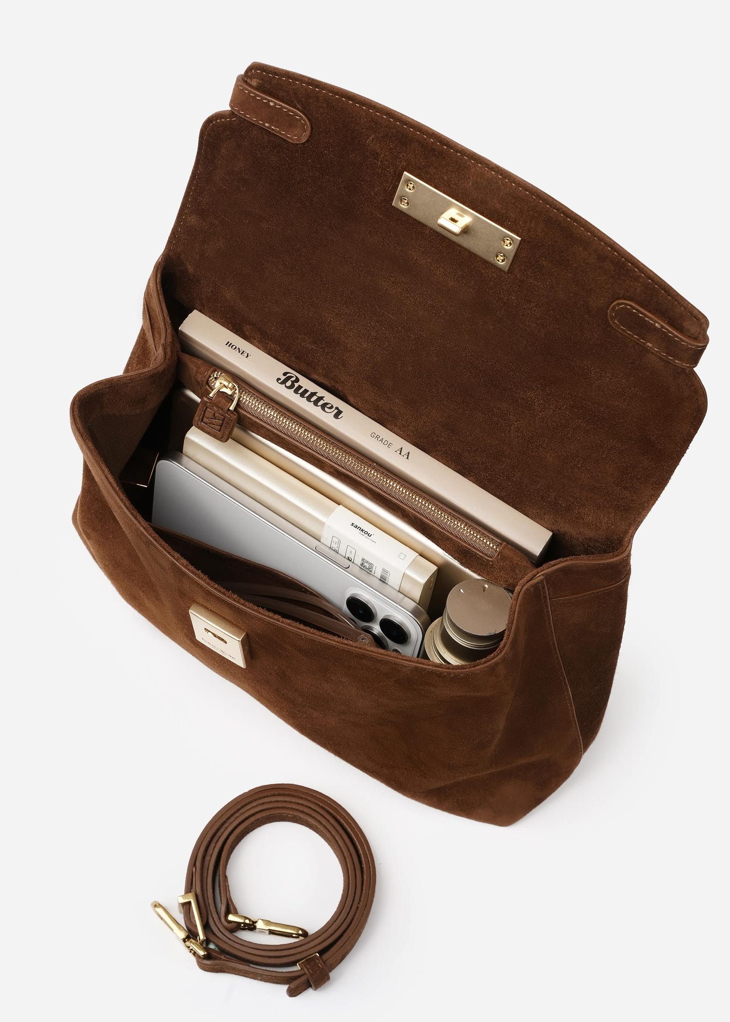 Grace, mittelgroße Tasche mit weichem Griff an der Oberseite