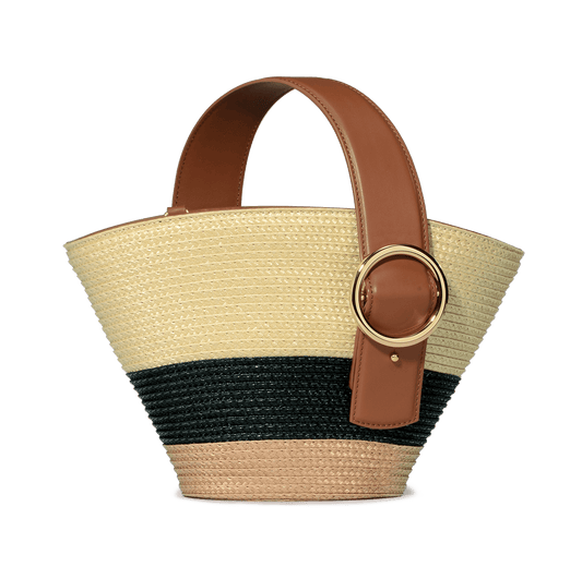 Audrey Raffia Fan Bag