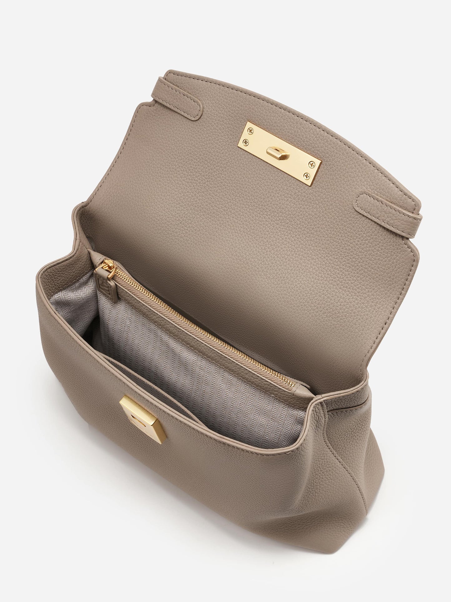 Grace Tasche mit weichem Griff an der Oberseite - genarbt