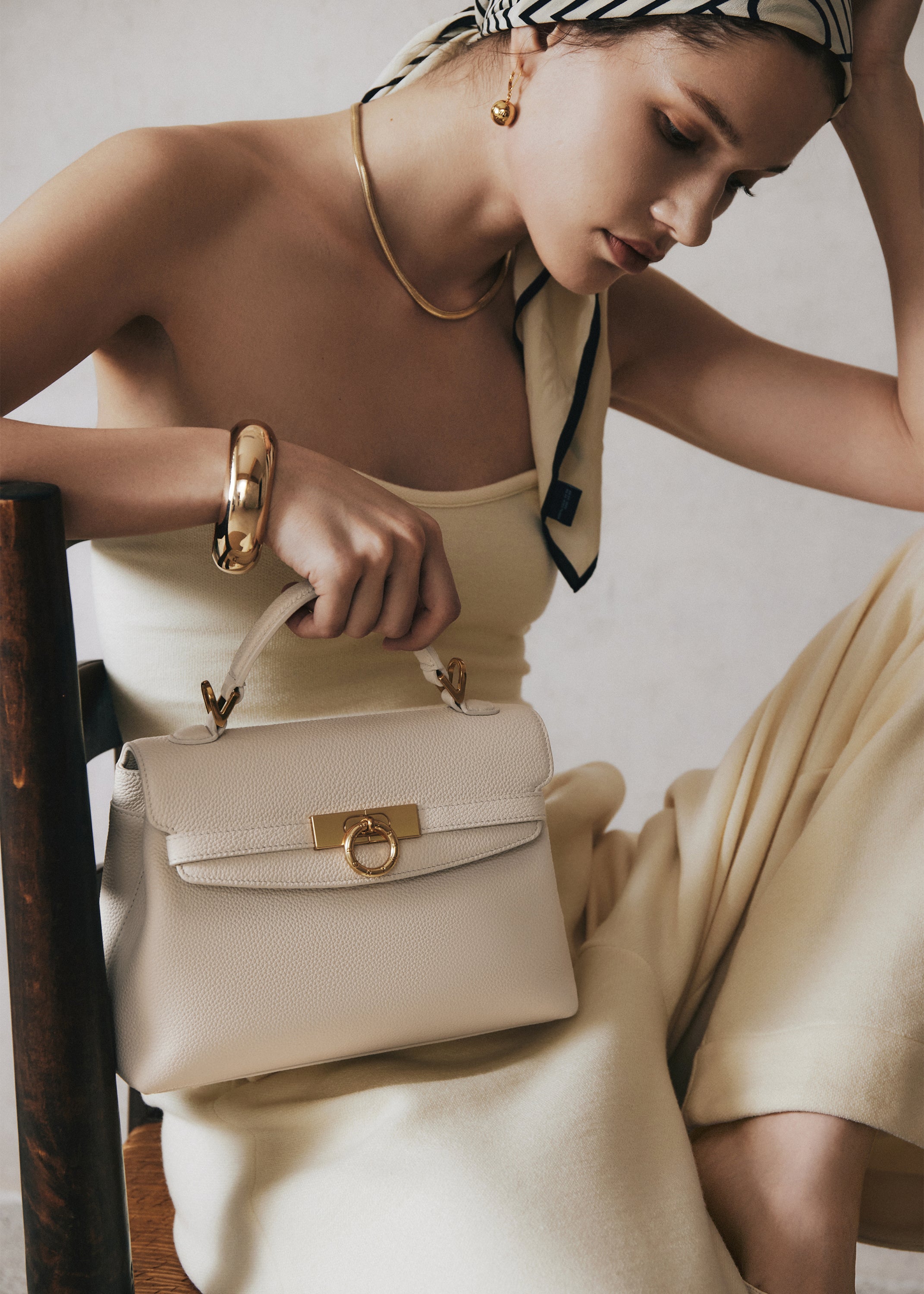 Grace Soft Top Handle Bag | Full-Grain Calfskin | Parisa Wang New York