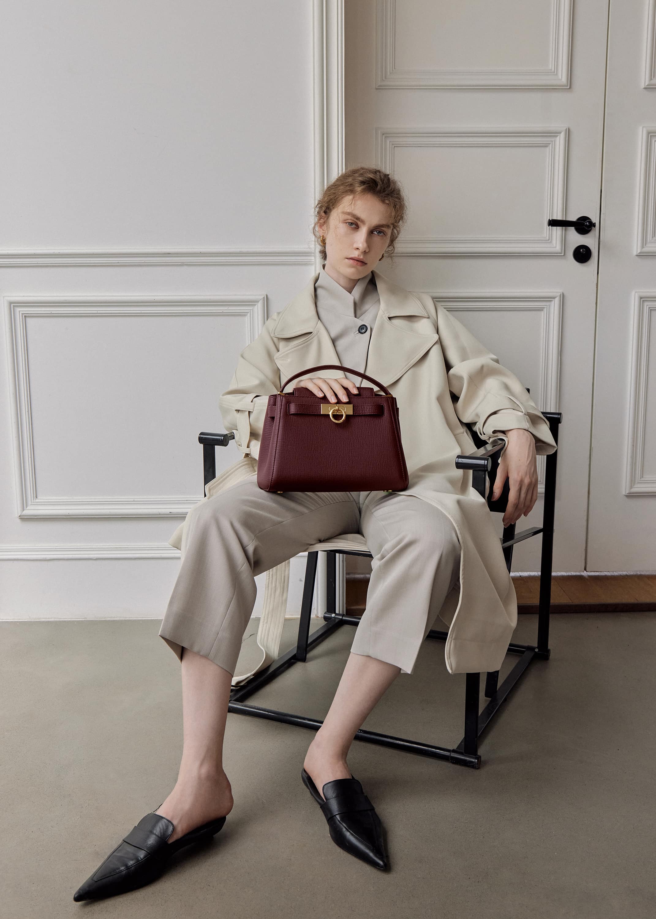 Parisa Wang Madison ハンドル　グレインレザー ショルダー PARISA WANG® | Medium Madison Top Handle Bag – Parisa Wang