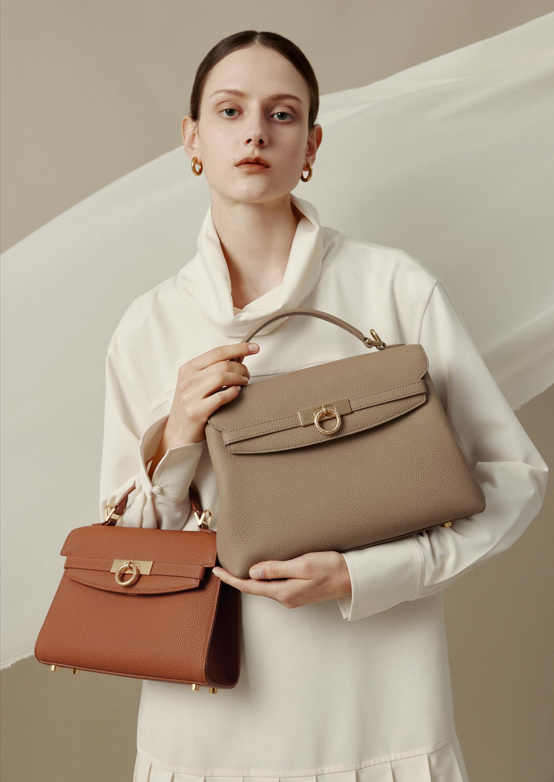 Top Grain Leather Inspired Birkin Handbag