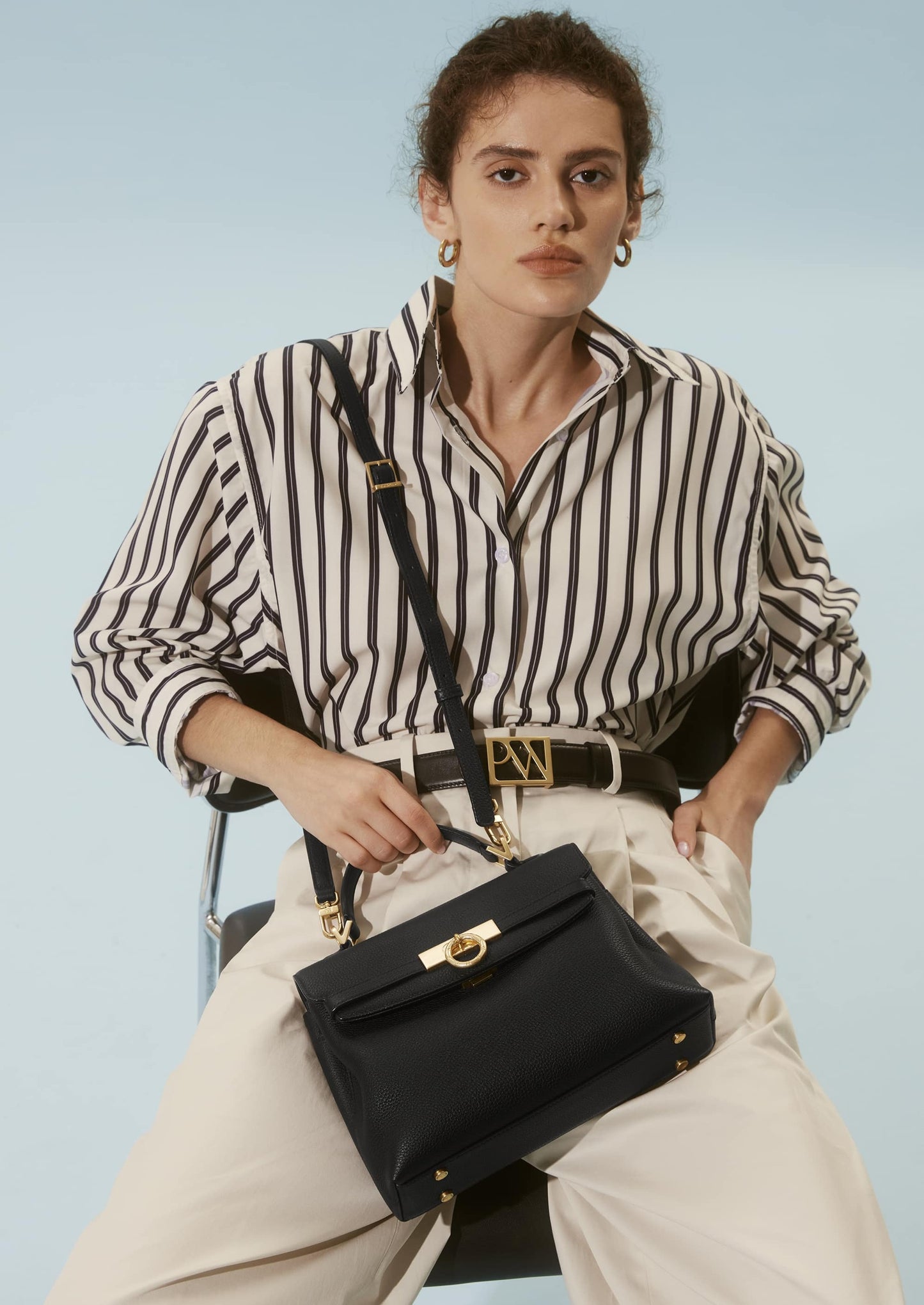 Grace Tasche mit weichem Griff an der Oberseite - genarbt