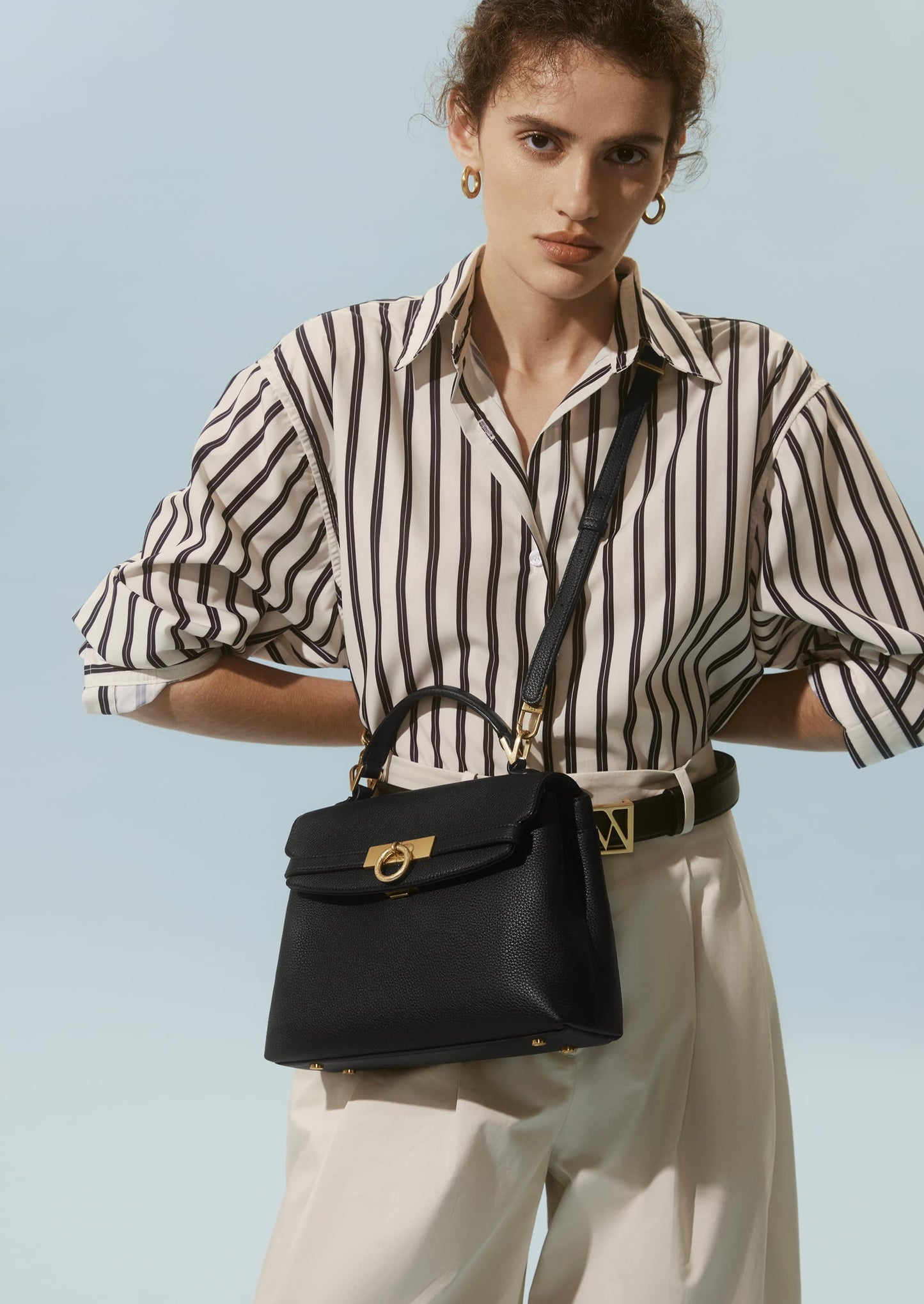 Grace Tasche mit weichem Griff an der Oberseite - genarbt