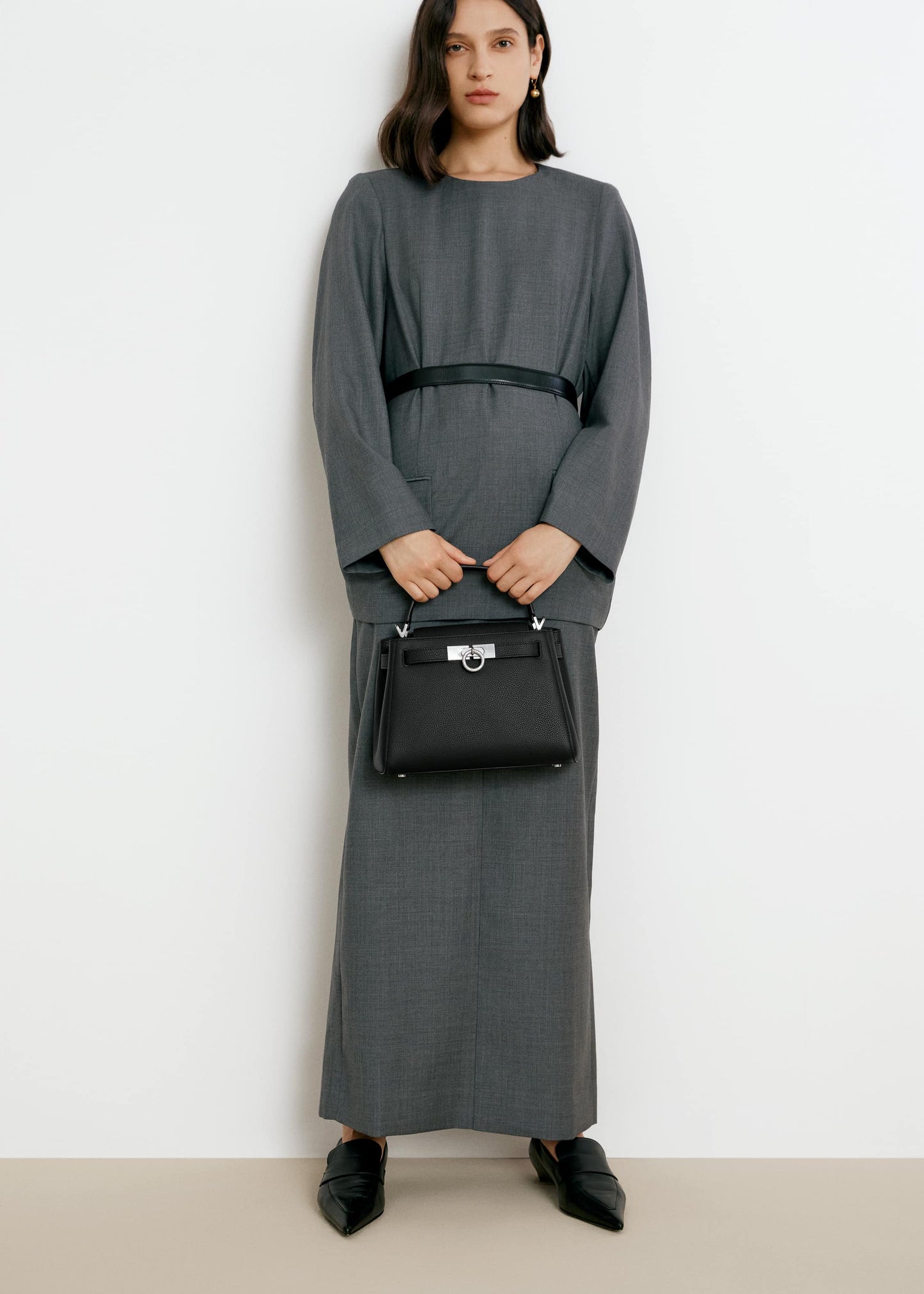 Madison Tasche mit Griff oben - genarbt 