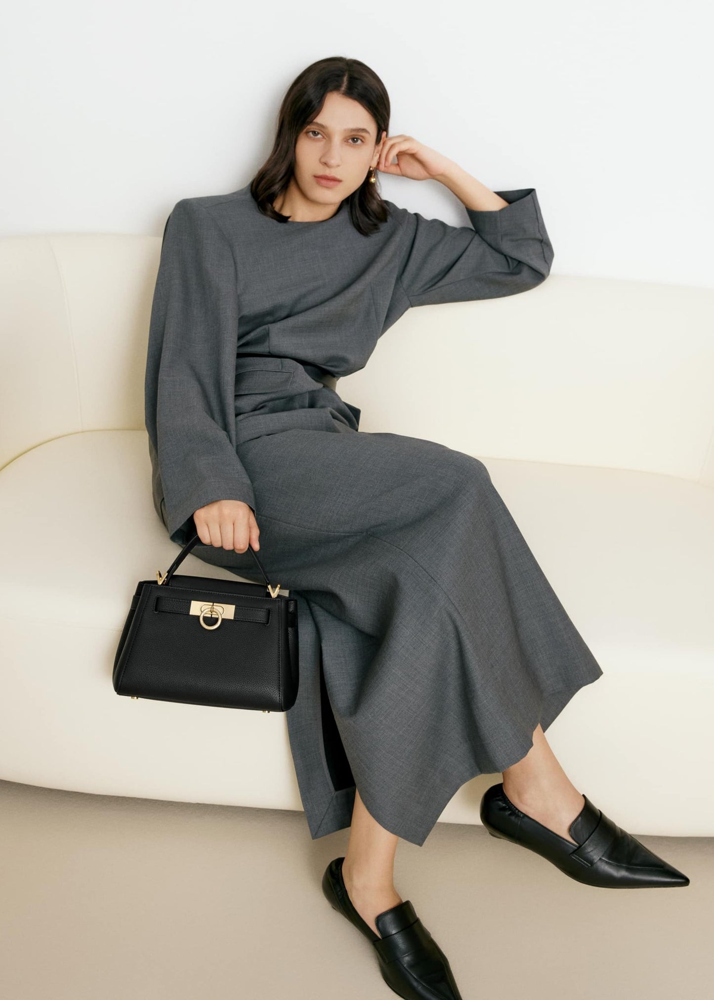 Madison Micro-Tasche mit Griff oben - genarbt 
