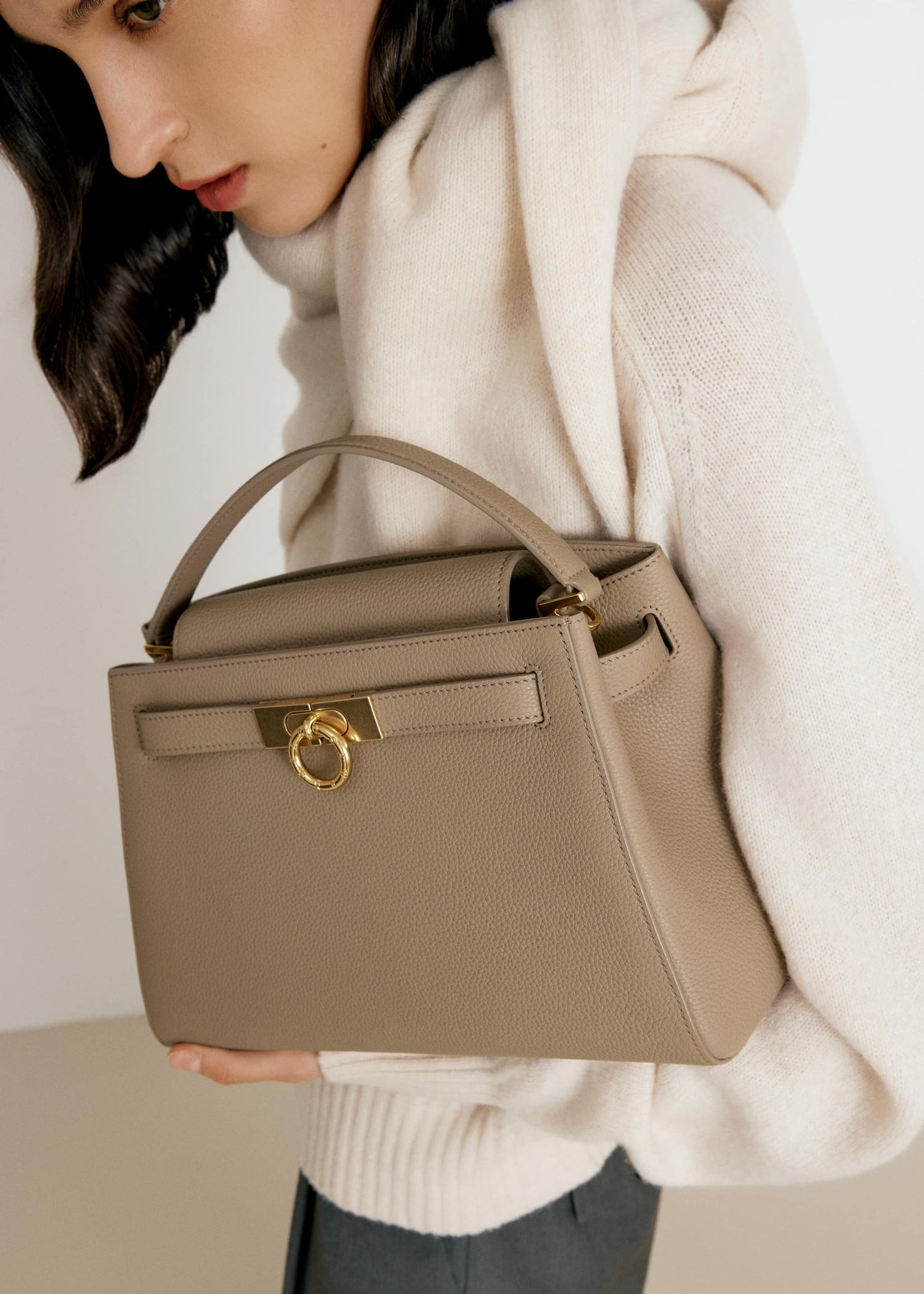 Madison Large Top Handle Bag - Pebbled