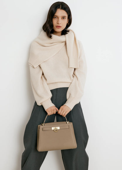Madison Large Top Handle Bag - Pebbled