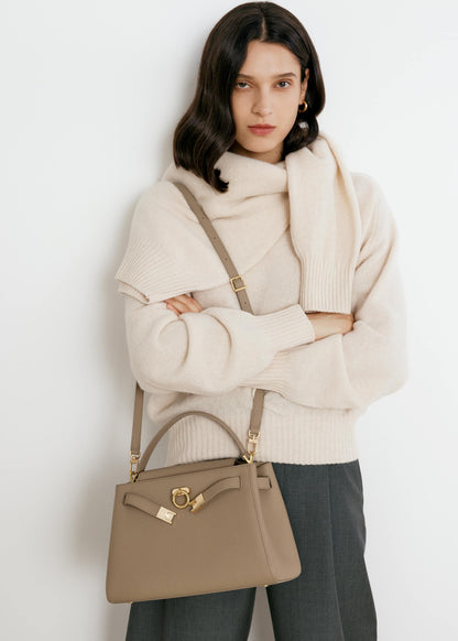 Madison Large Top Handle Bag - Pebbled