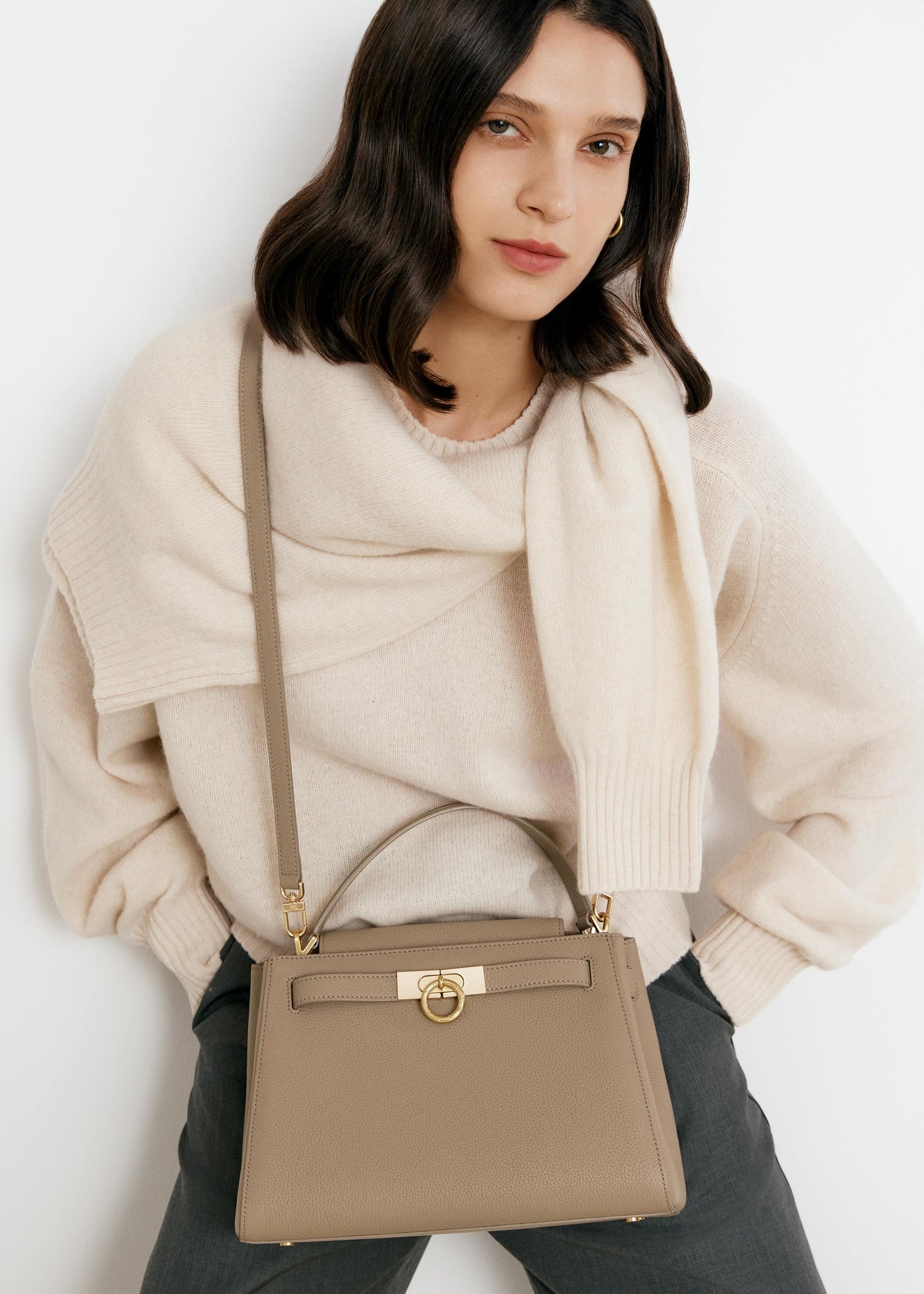 Madison Large Top Handle Bag - Pebbled