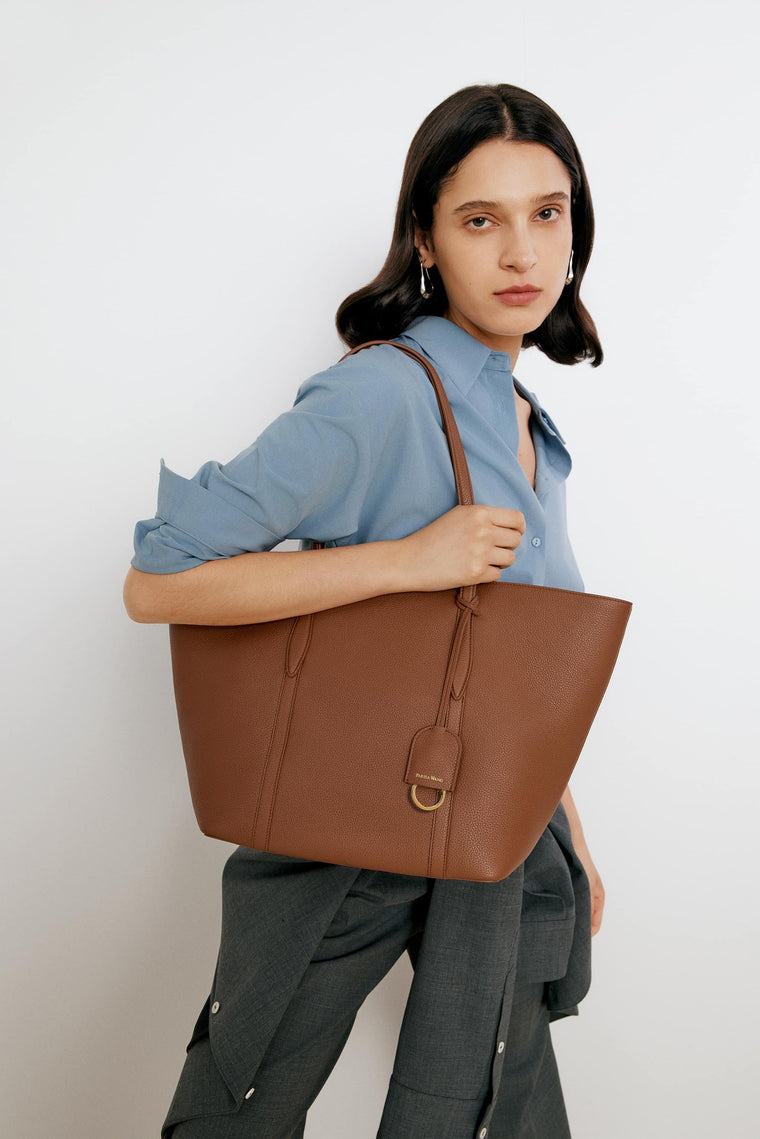 Gabrielle Soft Tote Bag — Brown