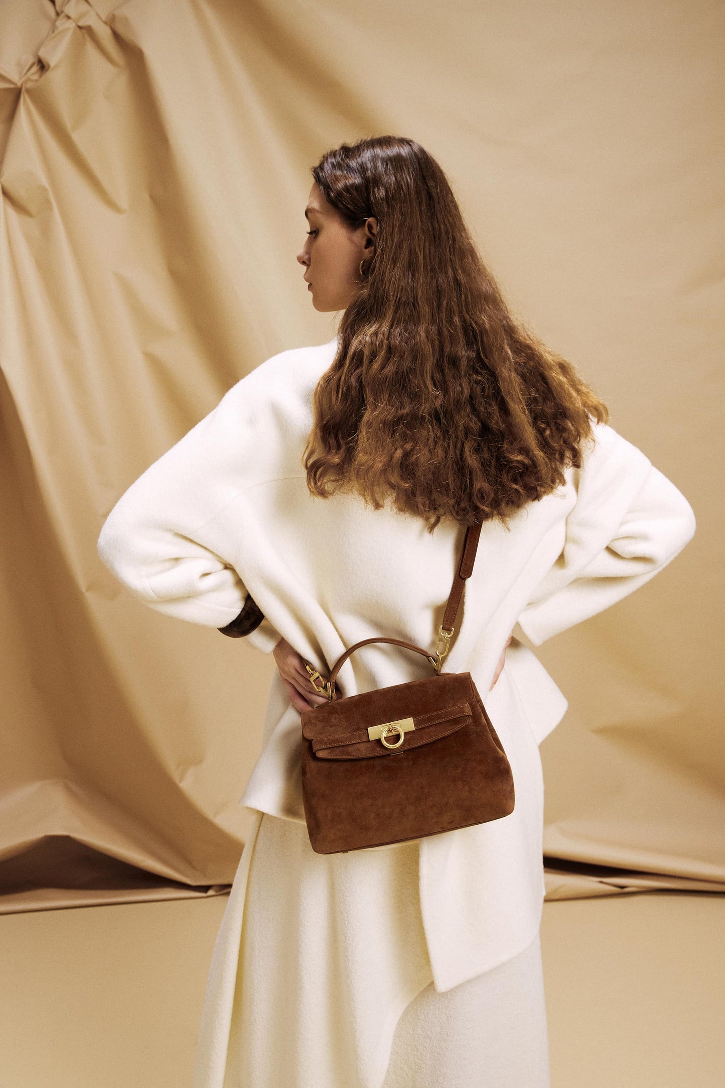 Grace Tasche mit weichem Griff an der Oberseite - genarbt