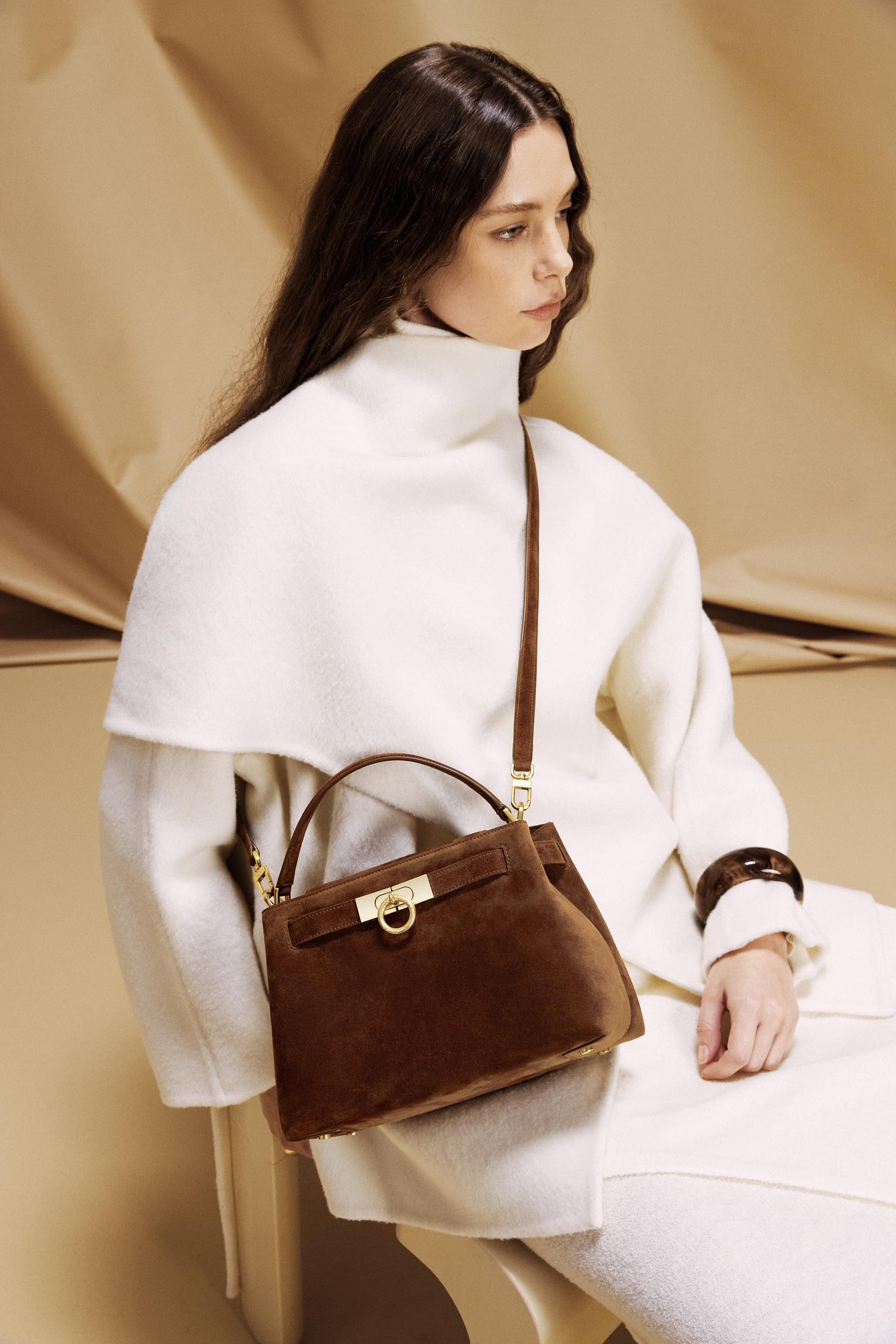 Madison Soft Top Handle Bag | Suede | Parisa Wang New York