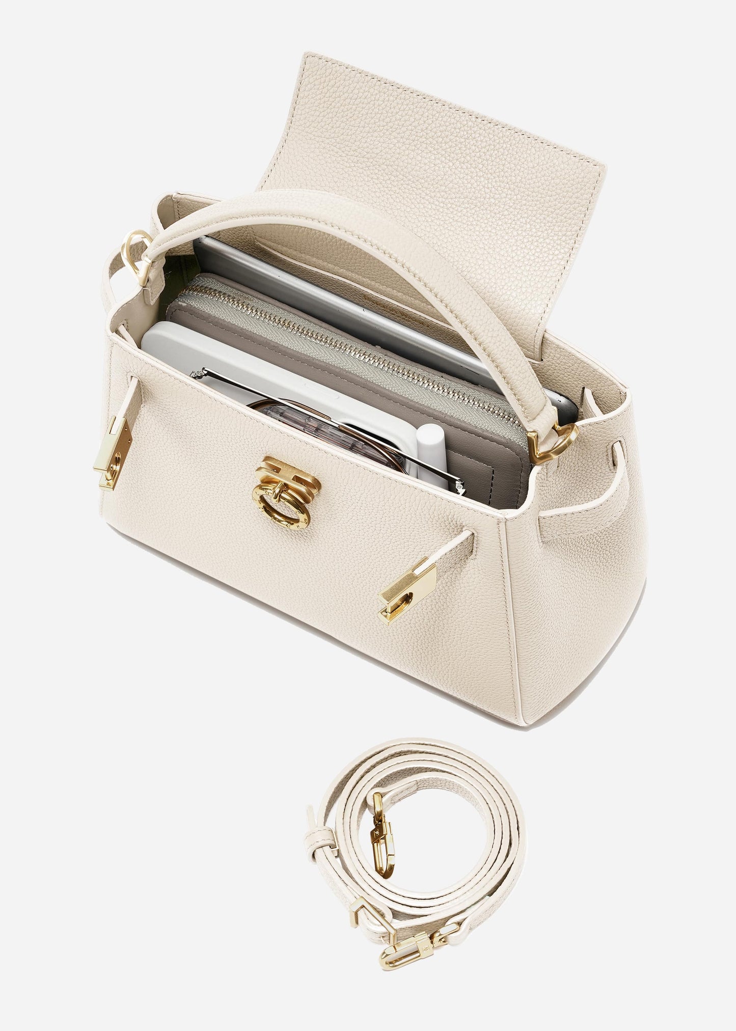 Madison Tasche mit Griff oben - genarbt 