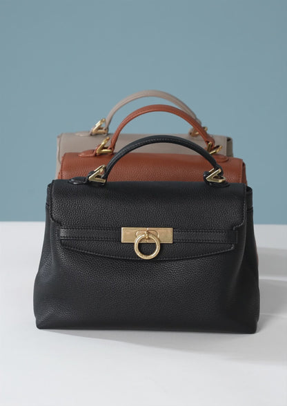 Grace Tasche mit weichem Griff an der Oberseite - genarbt
