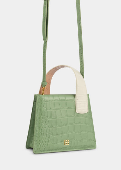 Enchanted Top Handle Bag in Sage | Parisa Wang