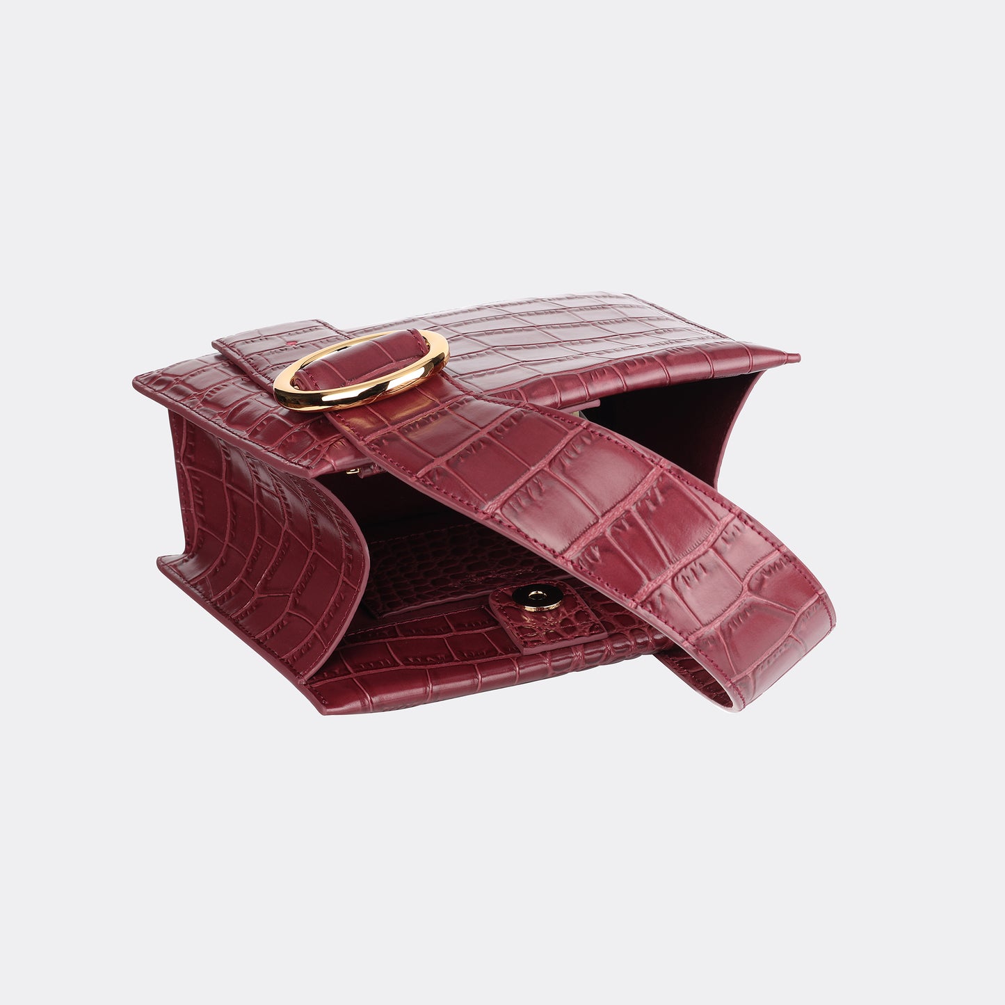 Enchanted Top Handle Bag in Burgundy | Parisa Wang