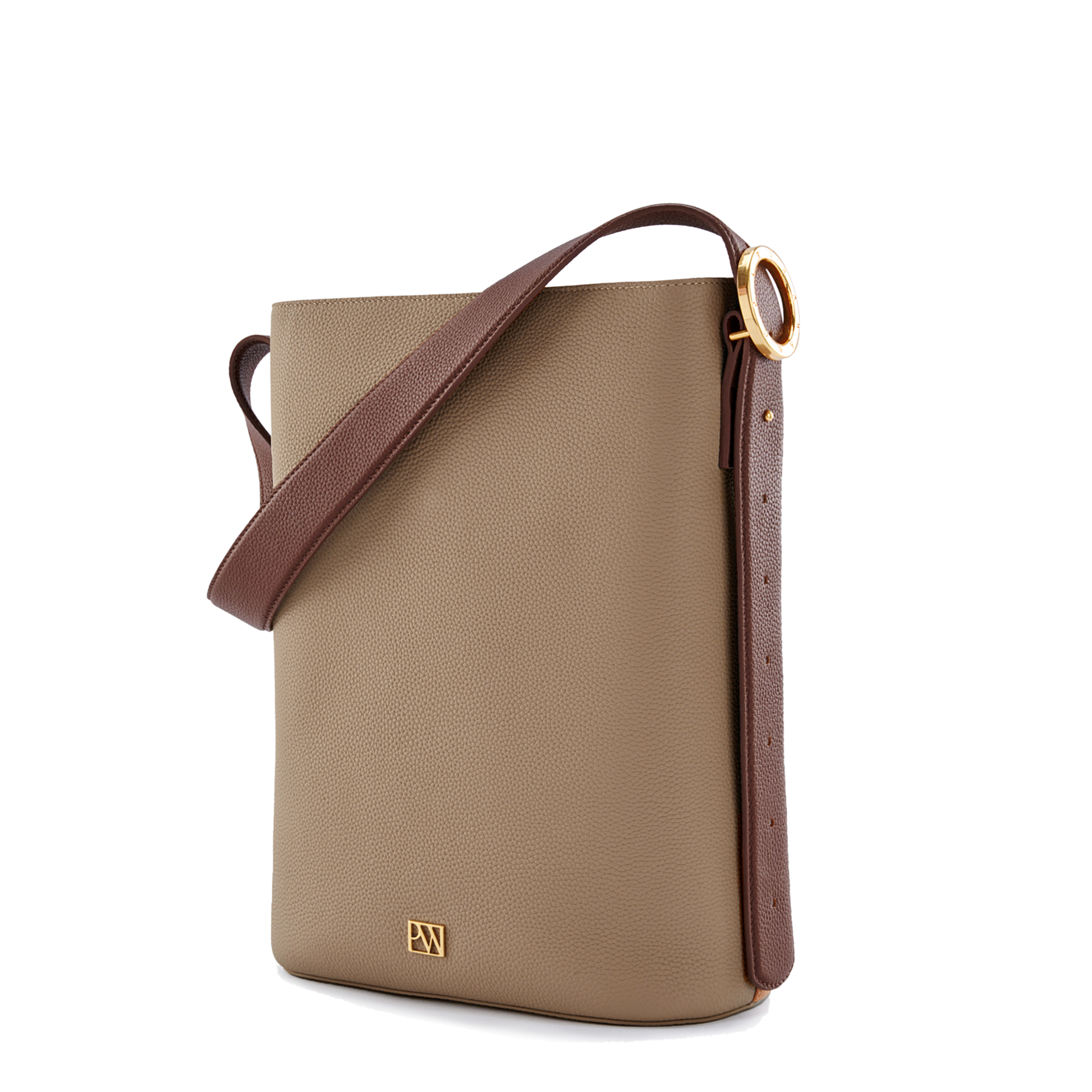 Tote V leather crossbody bag