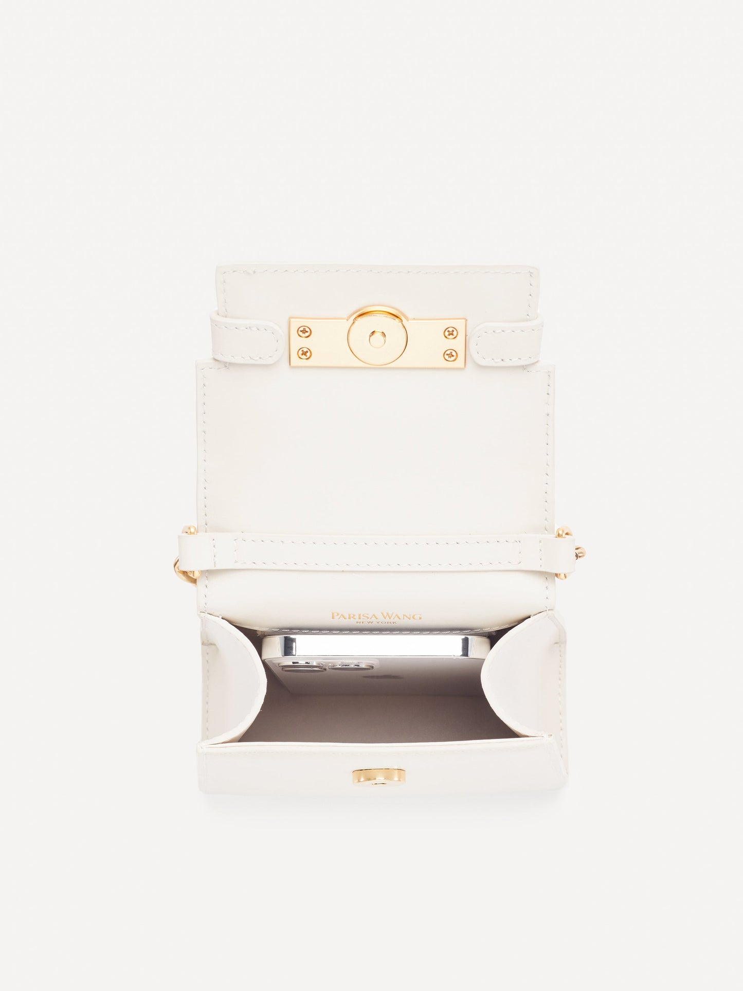 Unlocked Phone Bag in Cream | Parisa Wang 