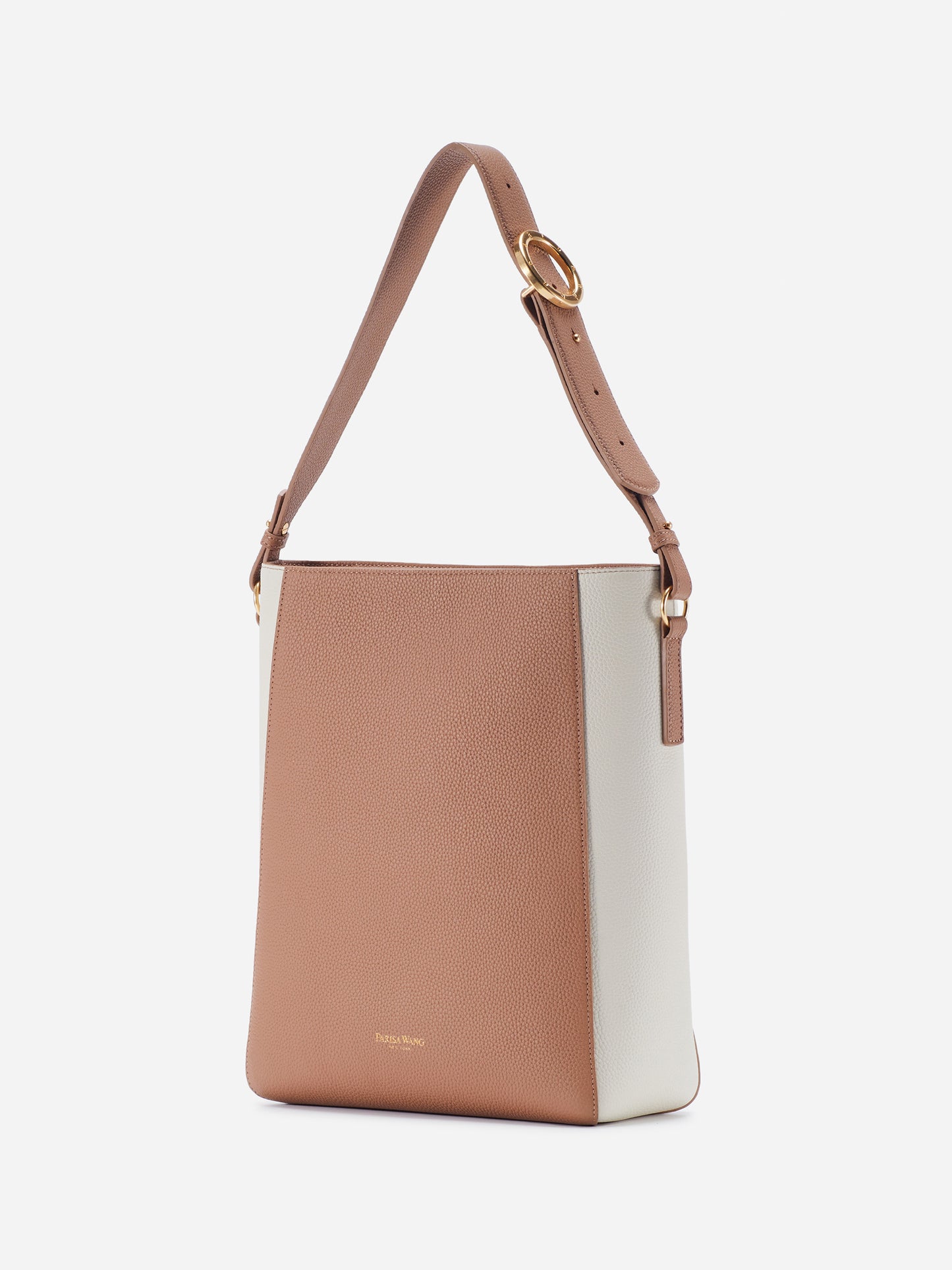 Allured Medium Tote Bag in Cappuccino Cream | Parisa Wang