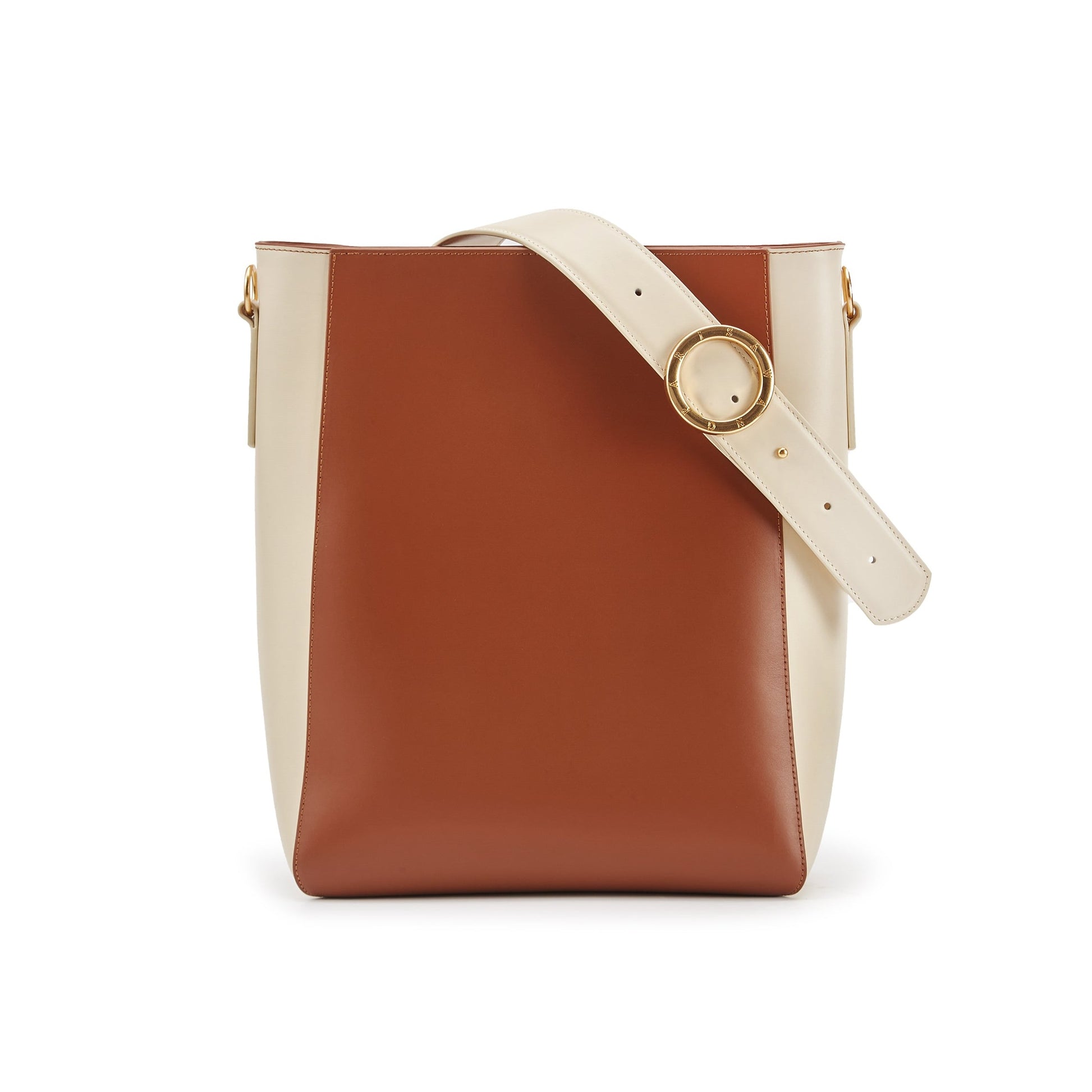 Allured Medium Tote Bag in Brown Cream | Parisa Wang
