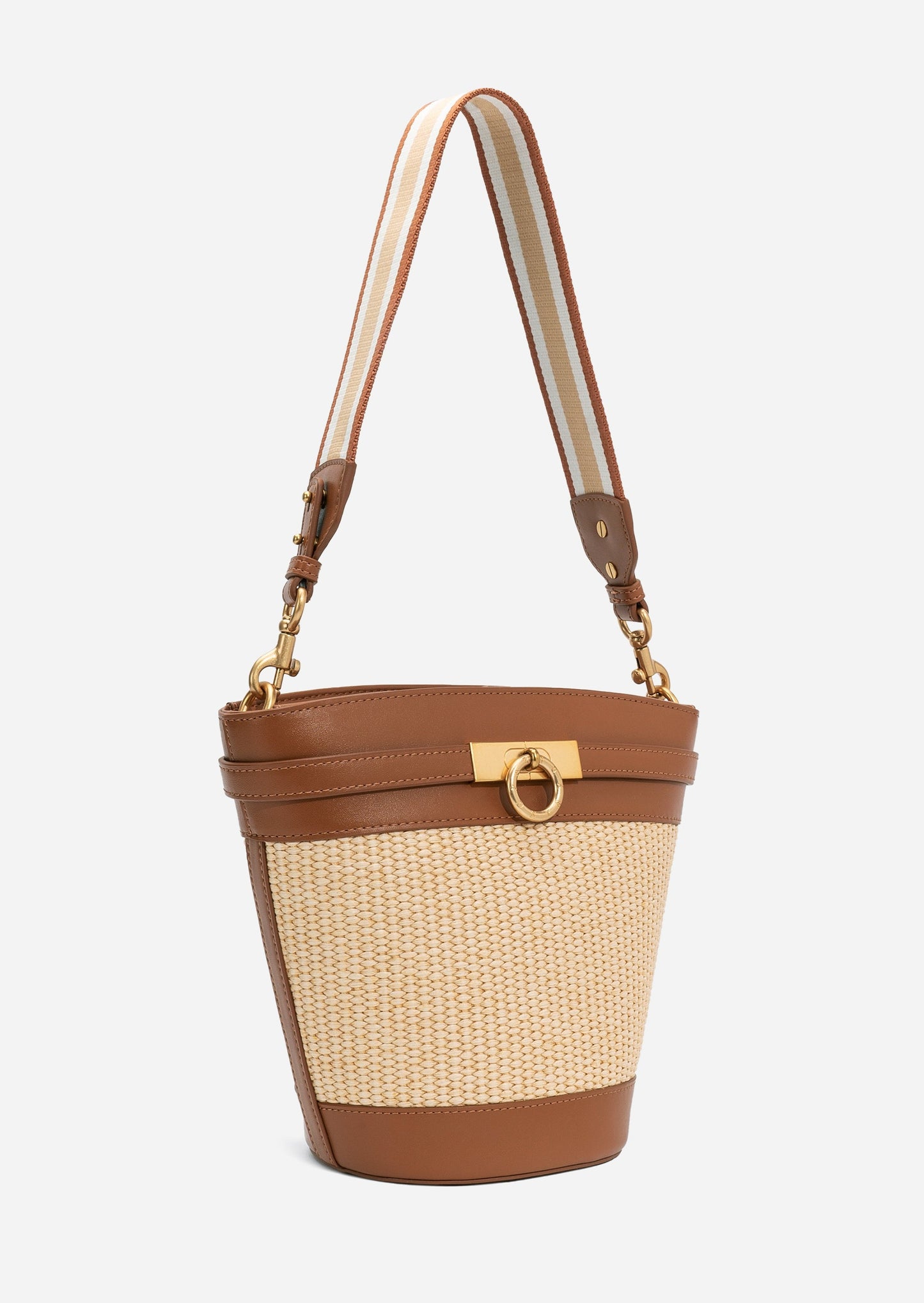 Unlocked Bucket Bag in Brown | Parisa Wang 