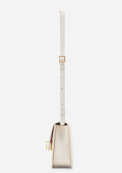 Unlocked Box Flap Bag in Cream | Parisa Wang 