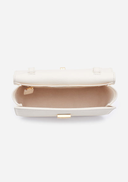 Unlocked Box Flap Bag in Cream | Parisa Wang 