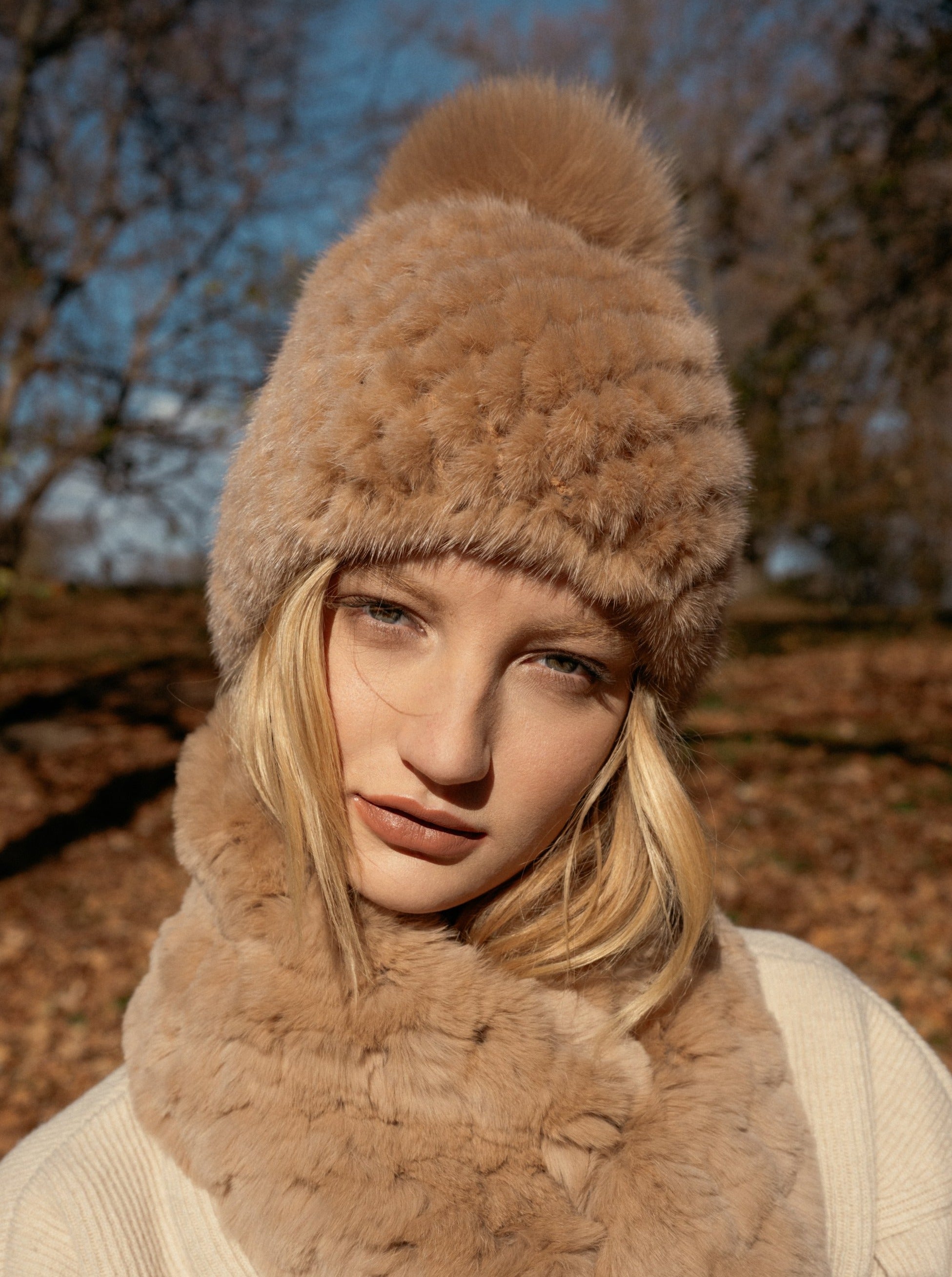 Mink beanie best sale