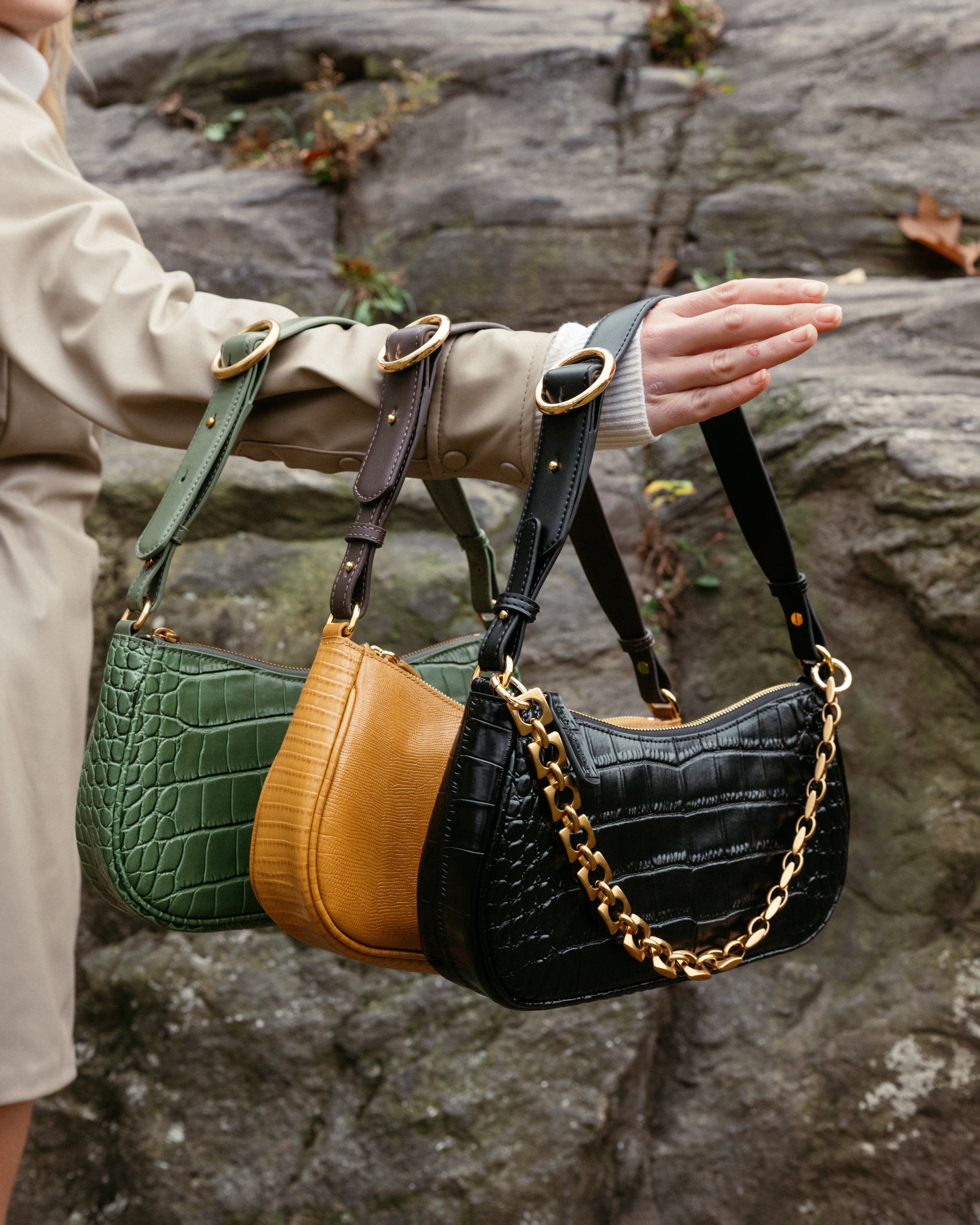 Croc baguette bag top