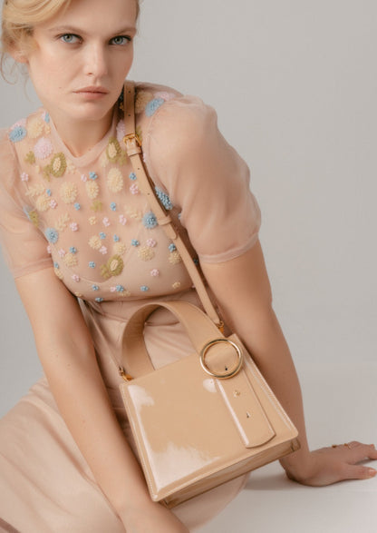 Enchanted Top Handle Bag in Peach | Parisa Wang