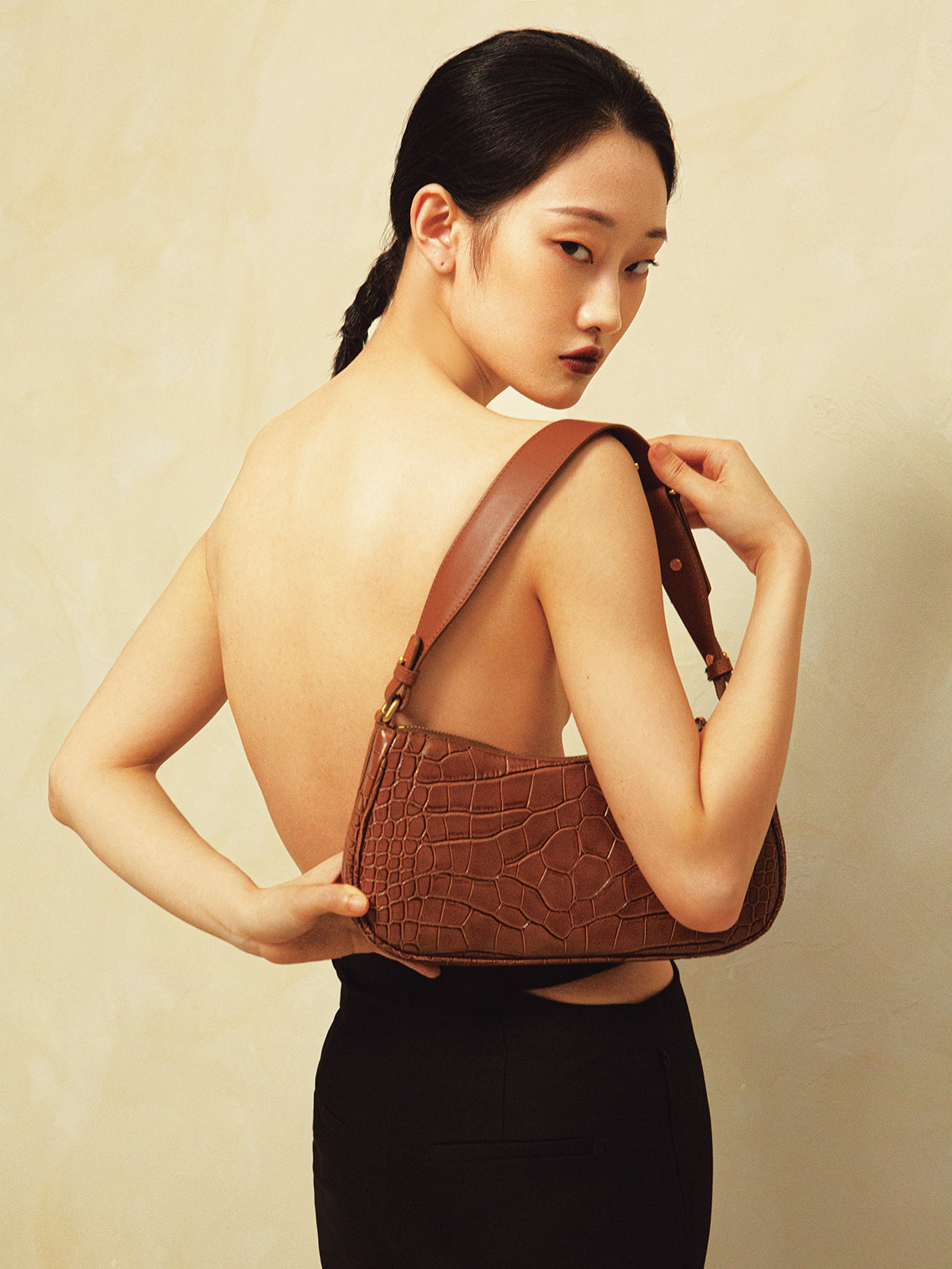 Charmed Baguette Bag in Chocolate | Parisa Wang | Featured 