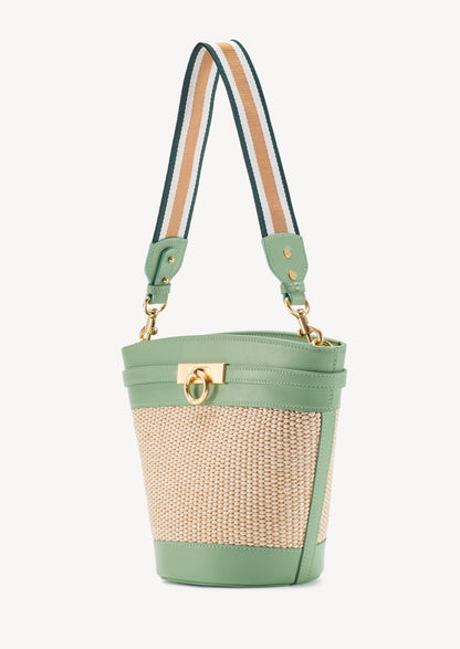 Unlocked Bucket Bag in Sage | Parisa Wang