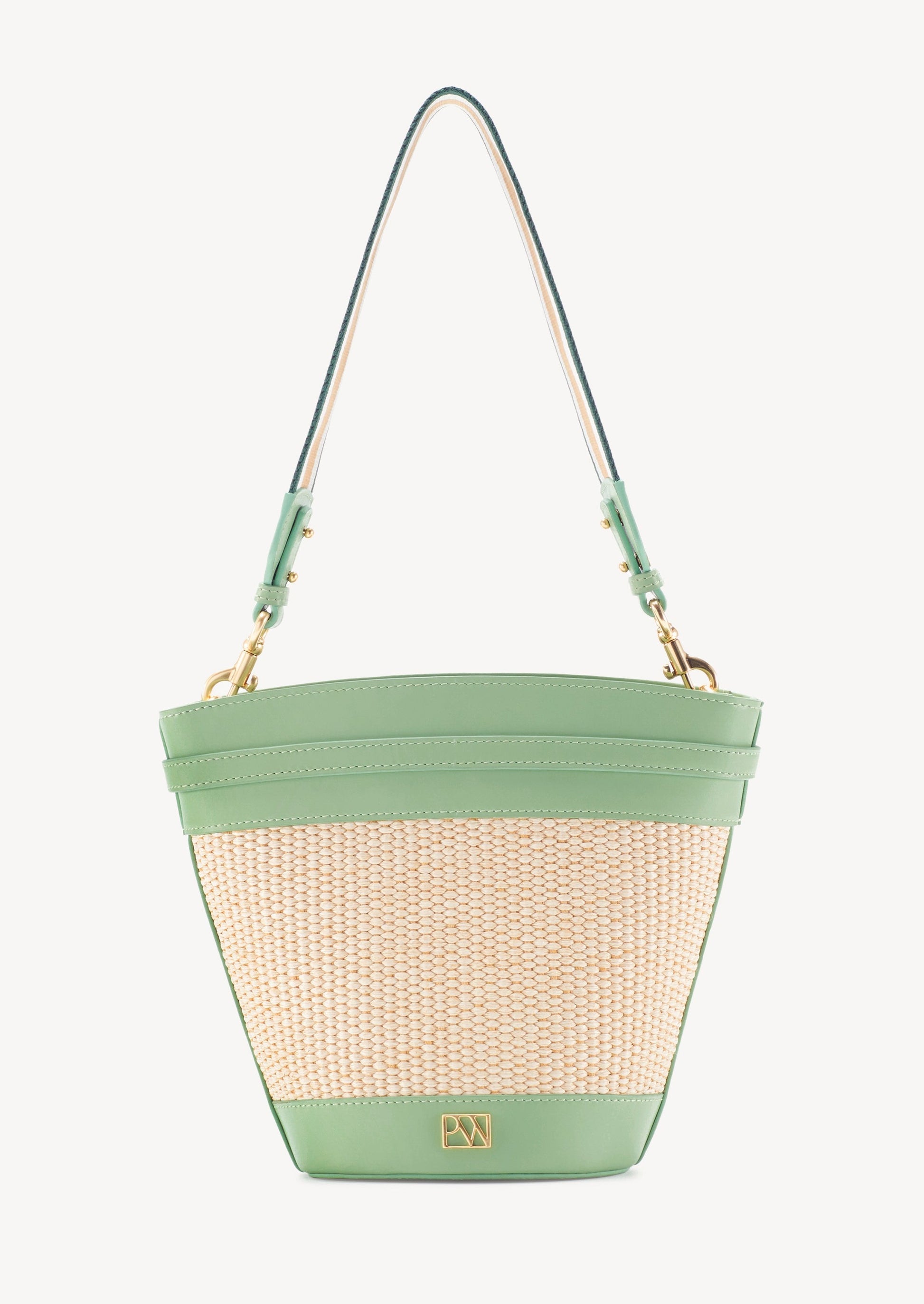 Unlocked Bucket Bag in Sage | Parisa Wang