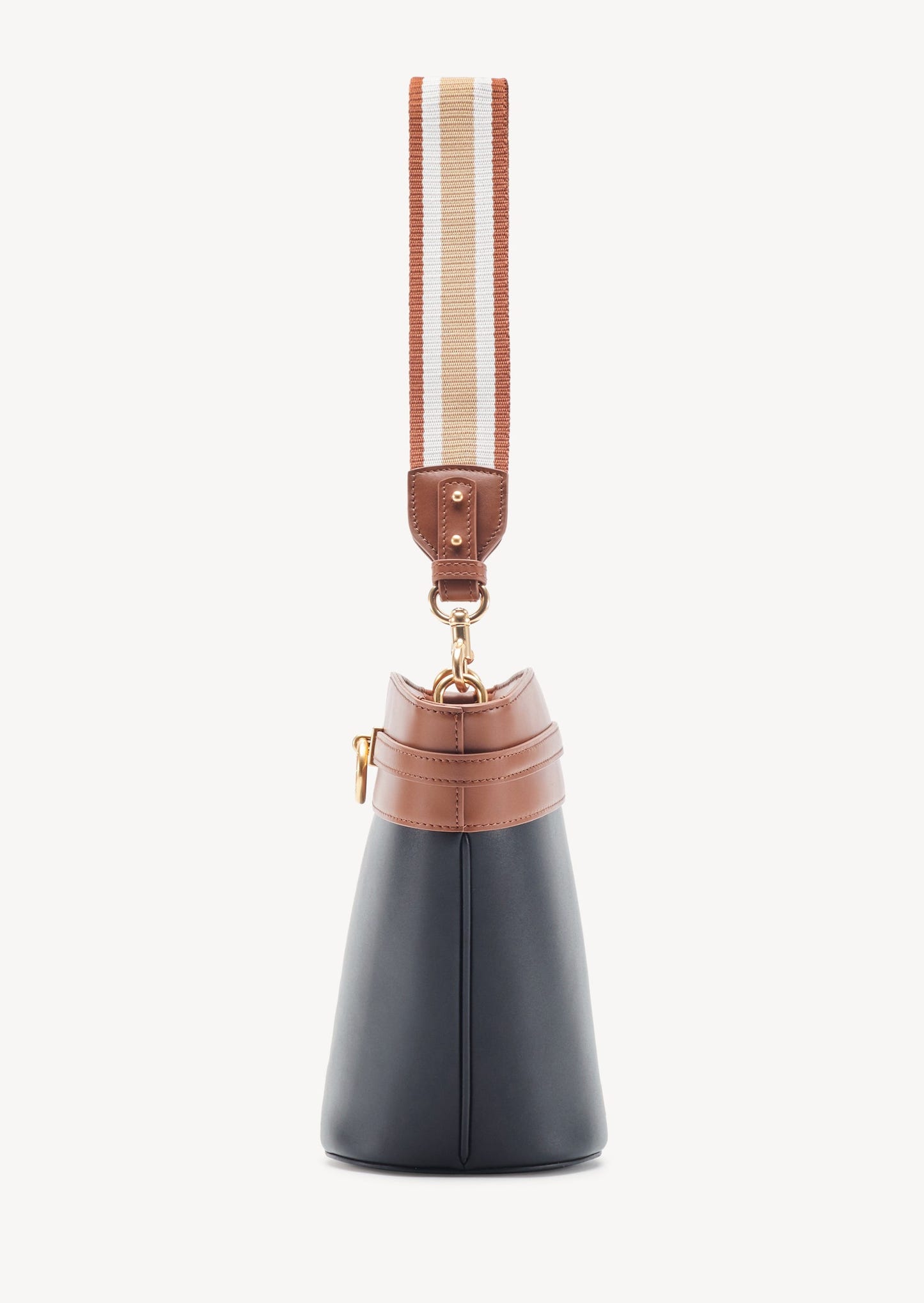 Unlocked Bucket Bag in Black Brown | Parisa Wang