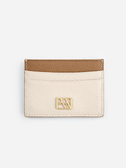 PW Card Holder in Cream Cappuccino | Parisa Wang | Featured