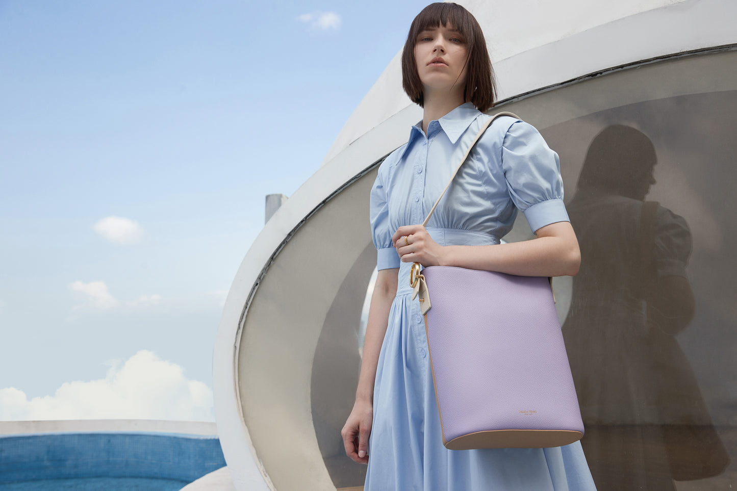 Allured Tote Bag in Lavender Peach | Parisa Wang