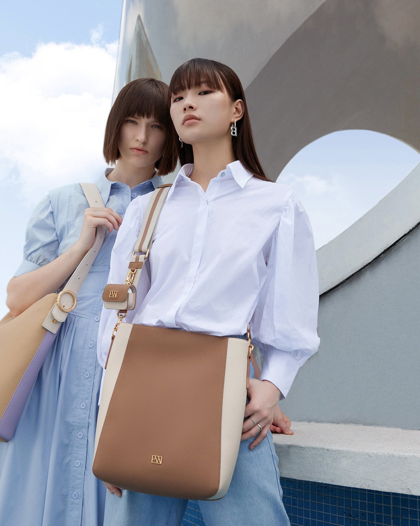 Allured Medium Tote Bag in Cappuccino Cream | Parisa Wang | Featured