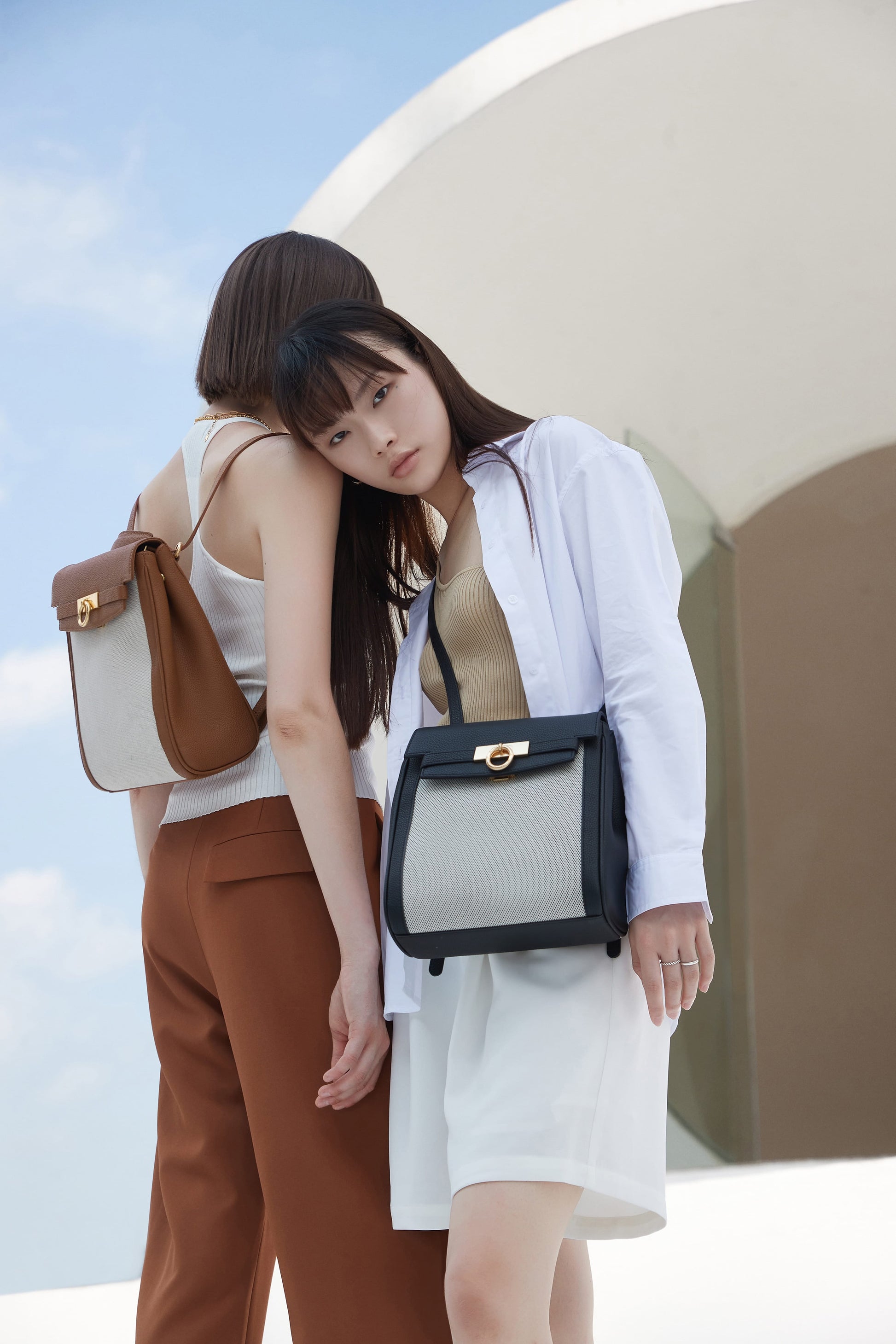 Unlocked Small Backpack in Canvas Black | Parisa Wang  | Featured