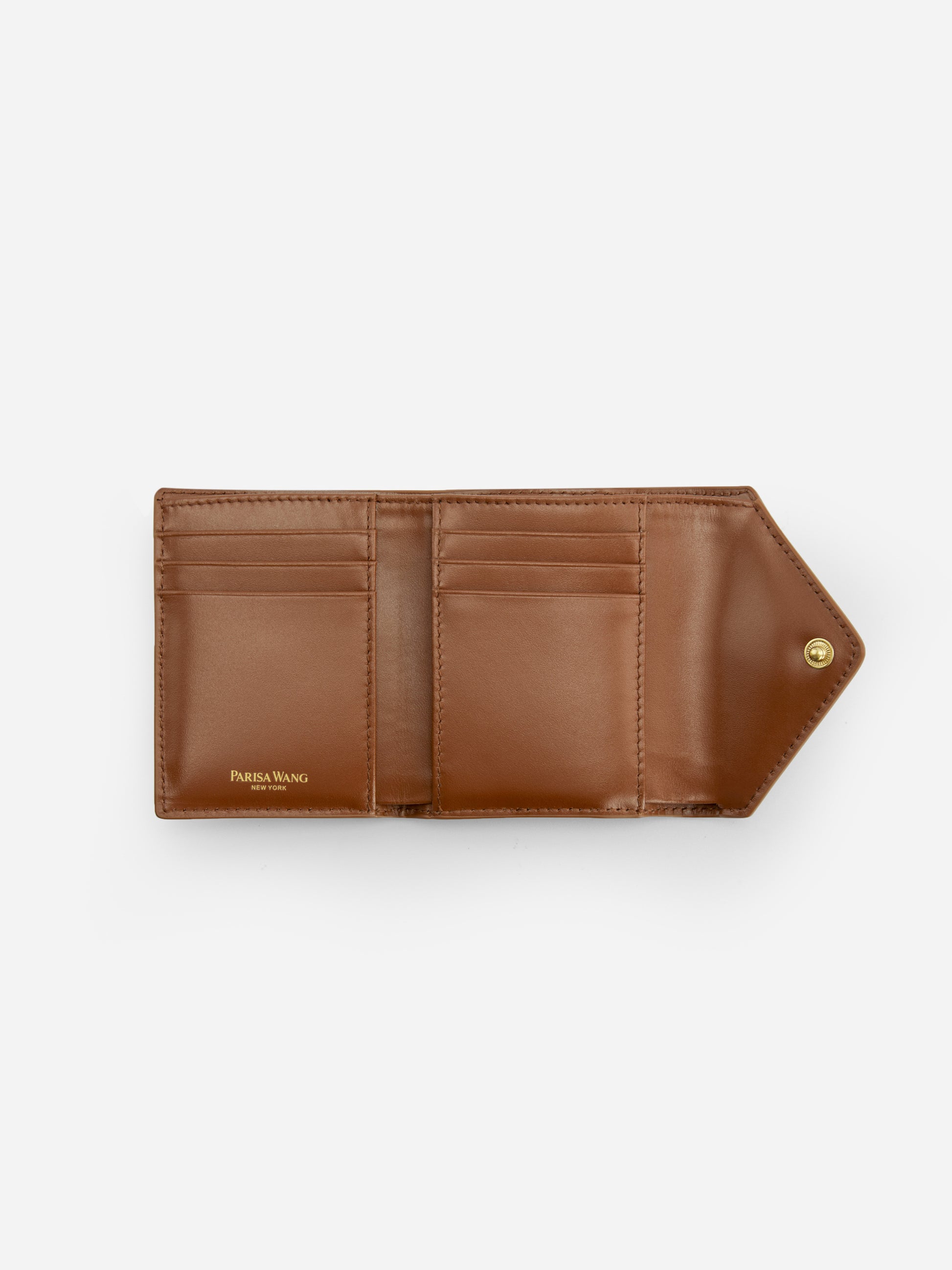 PW Small Envelope Wallet in Brown | Parisa Wang | Featured