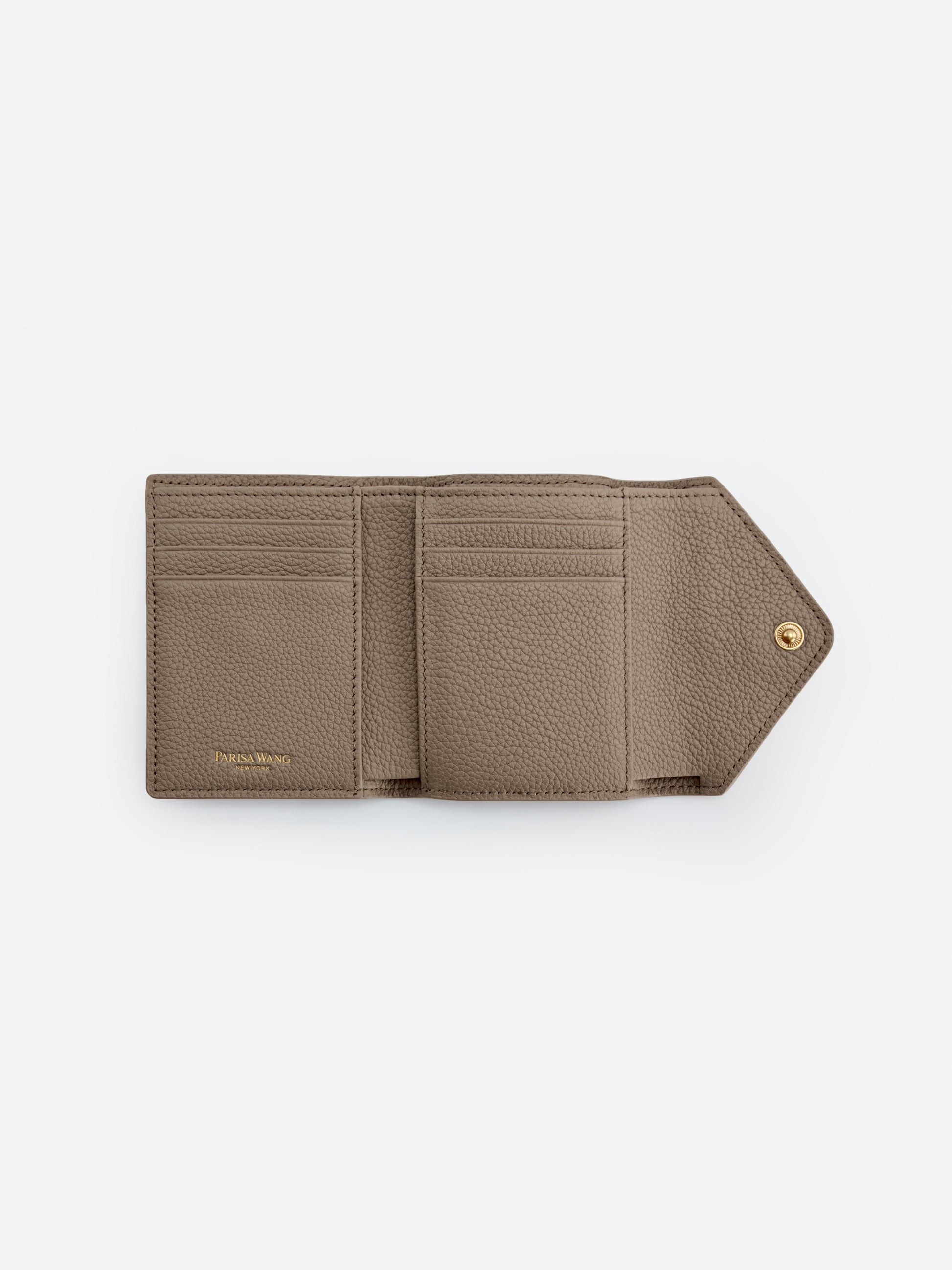 PW Small Envelope Wallet in Taupe | Parisa Wang | Featured
