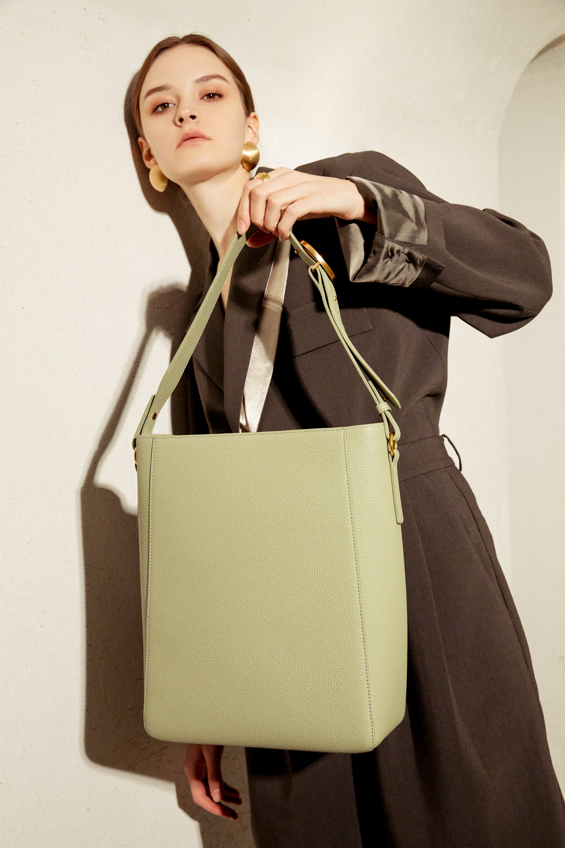 Allured Medium Tote Bag in Matcha | Parisa Wang | Featured