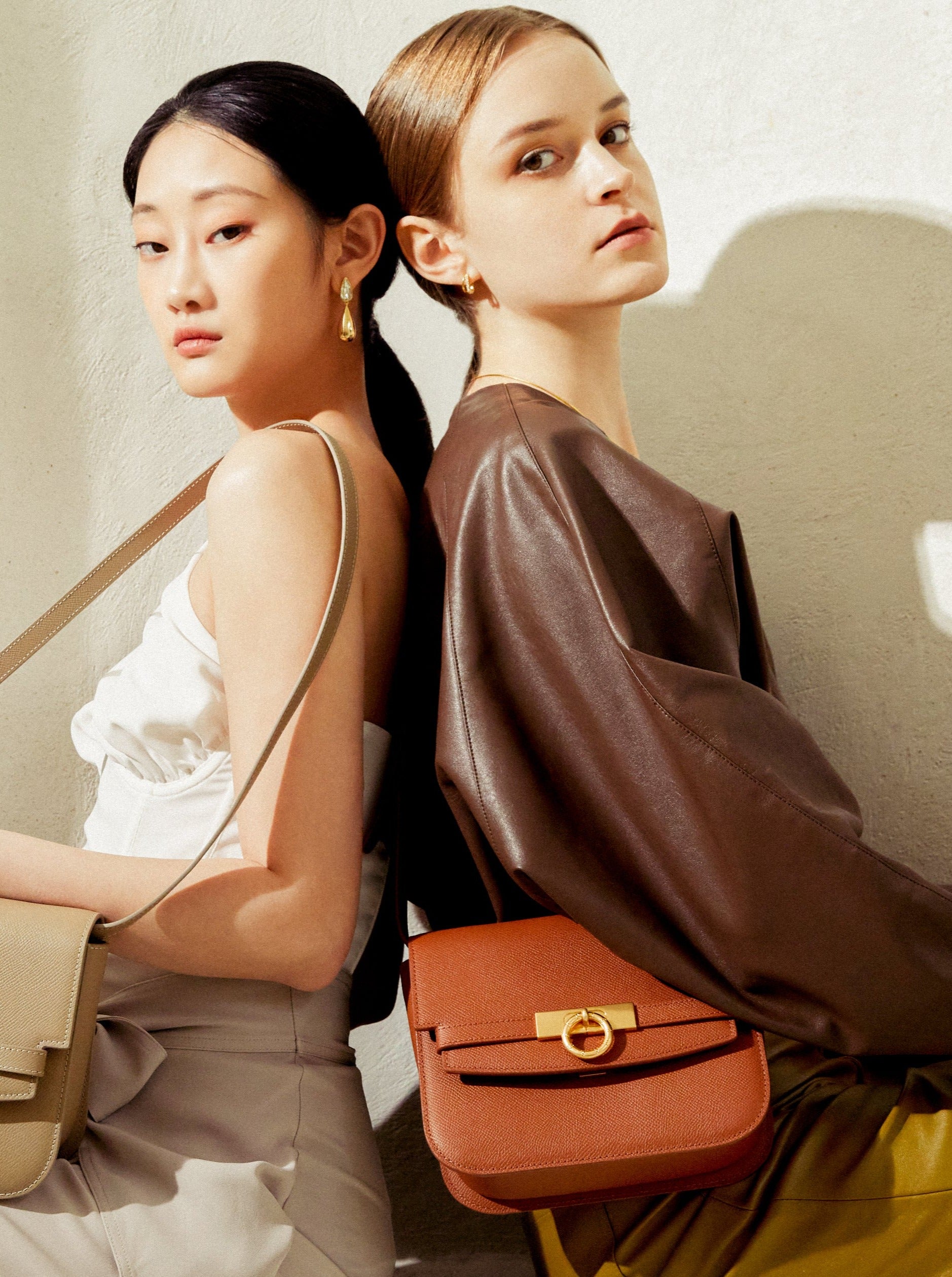 Unlocked Box Flap Bag in Brown | Parisa Wang | Featured