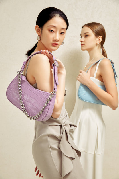 Charmed Baguette Bag in Lavender | Parisa Wang | Featured